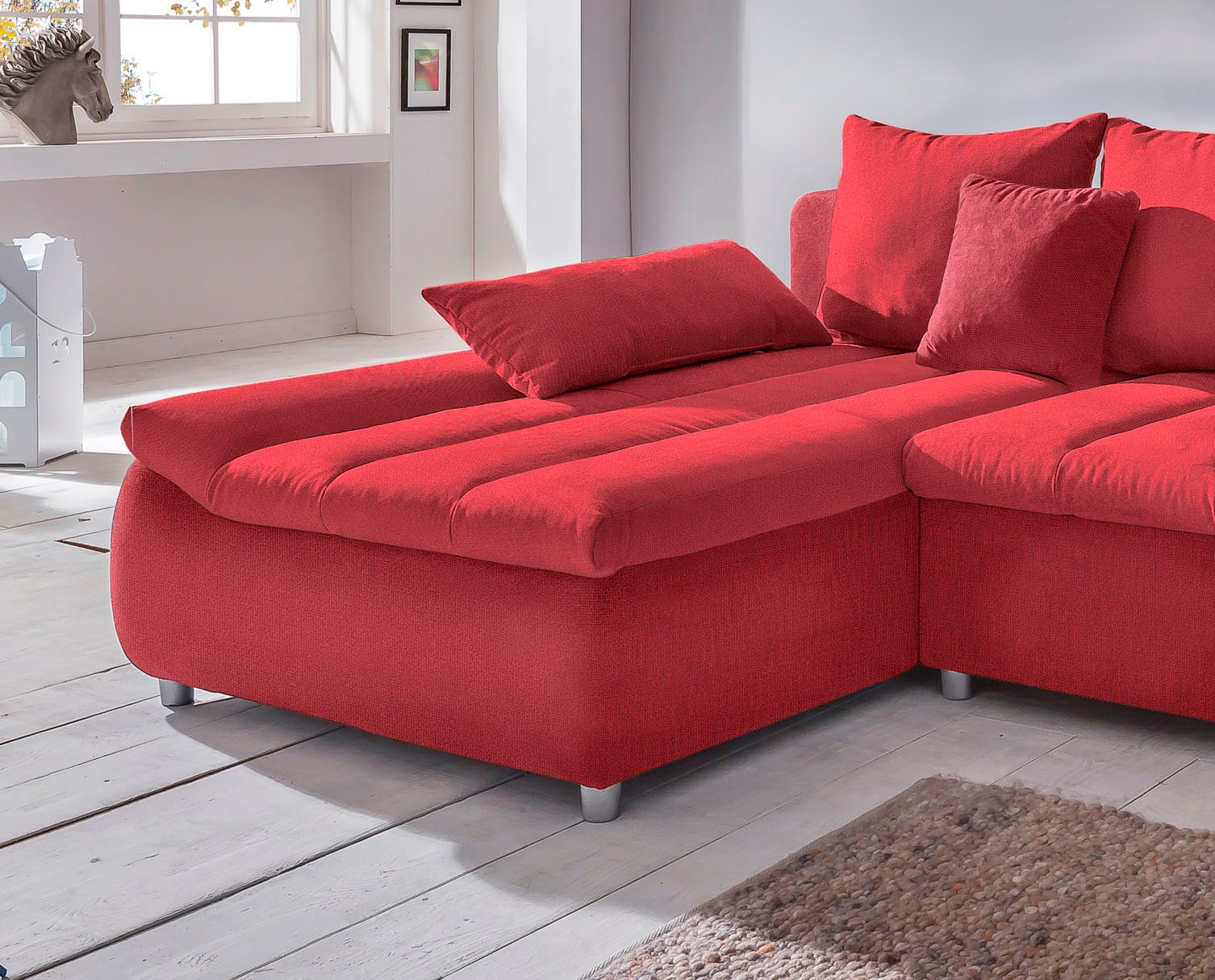 Home affaire Ecksofa "Imola, bequem, aktuelle Steppung im Sitz, L-Form, Bre günstig online kaufen