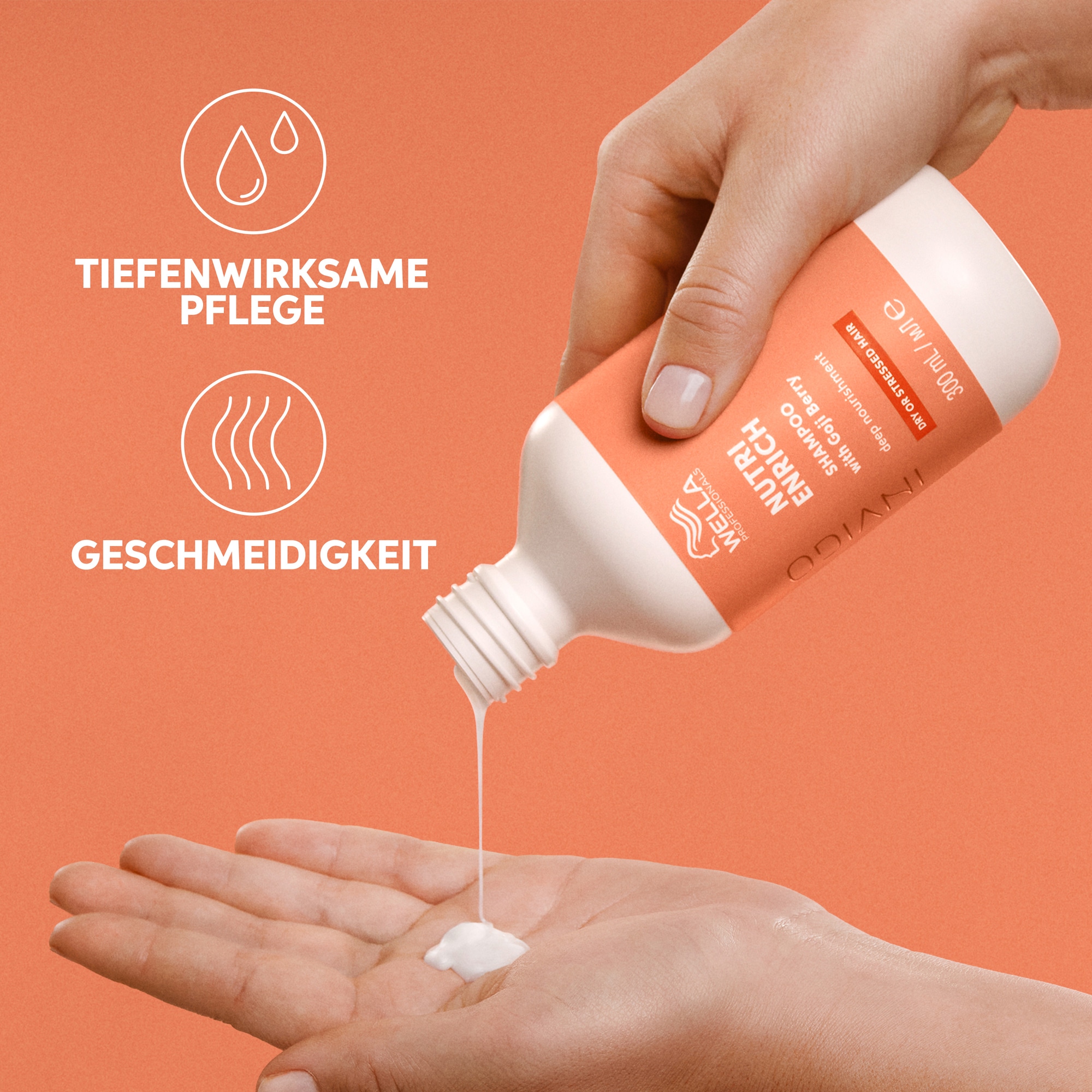 Wella Professionals Haarshampoo »Nutri Enrich Shampoo« Anti-Frizz-Effekt, feuchtigkeitsspendend, für strapaziertes Haar