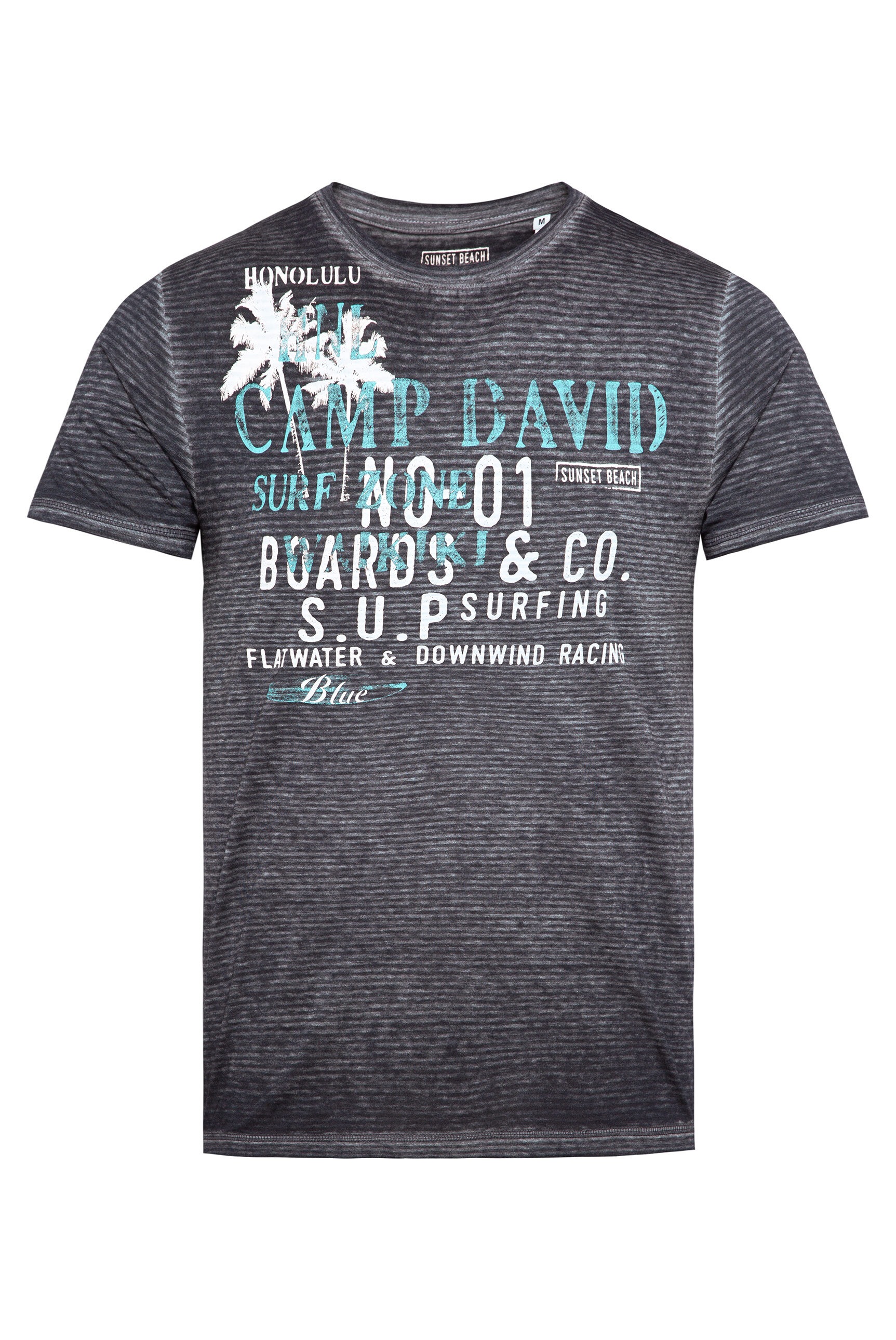 CAMP DAVID Rundhalsshirt, mit Ausbrenner-Effekten