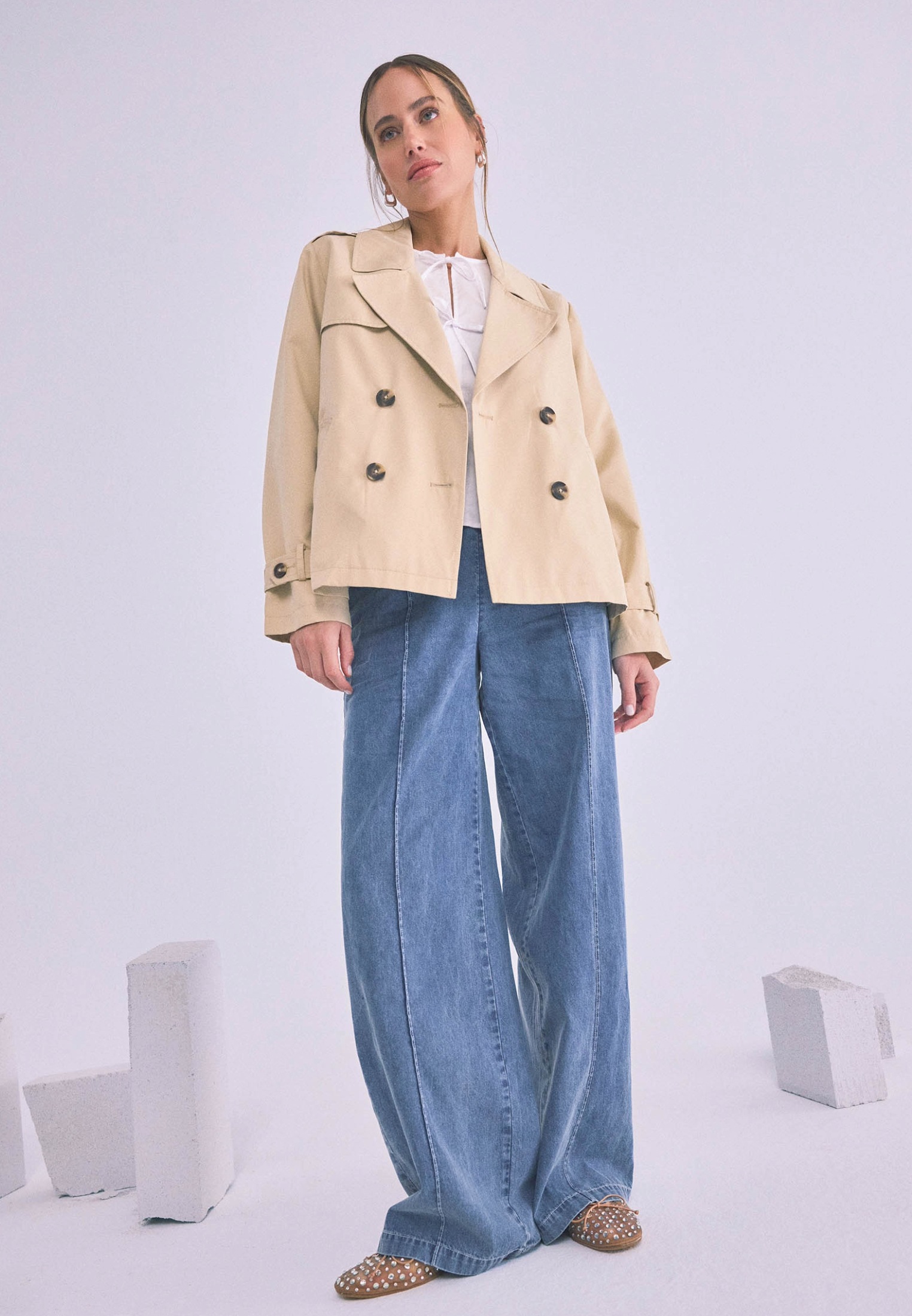Zero Langjacke »zero Trenchjacke zweireihig mit Reverskragen«