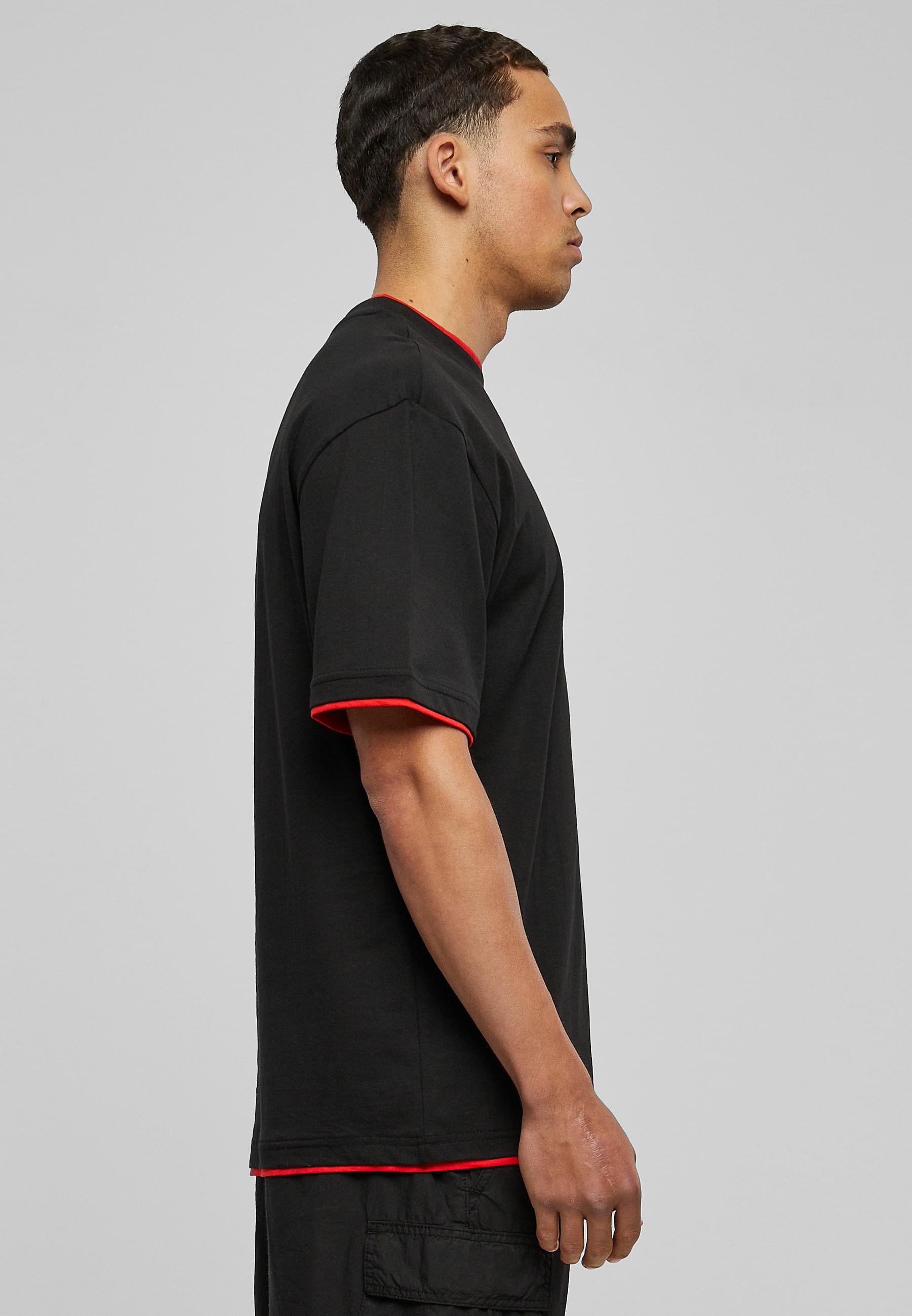 URBAN CLASSICS Kurzarmshirt »Urban Classics Herren Contrast Tall Tee«, (1 tlg.)