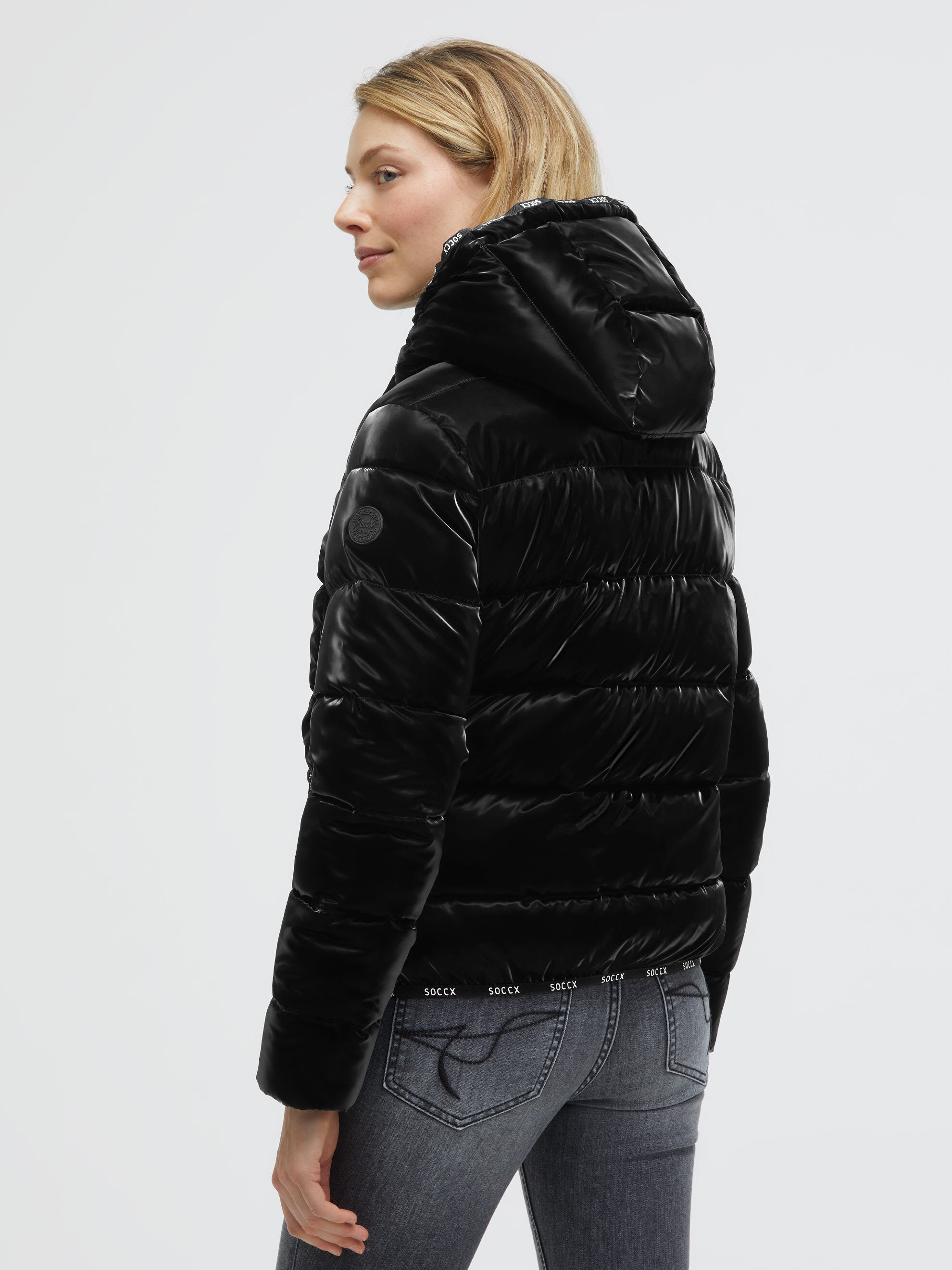 SOCCX Winterjacke mit Kapuze mit Reißverschluss an den Einschubtaschen