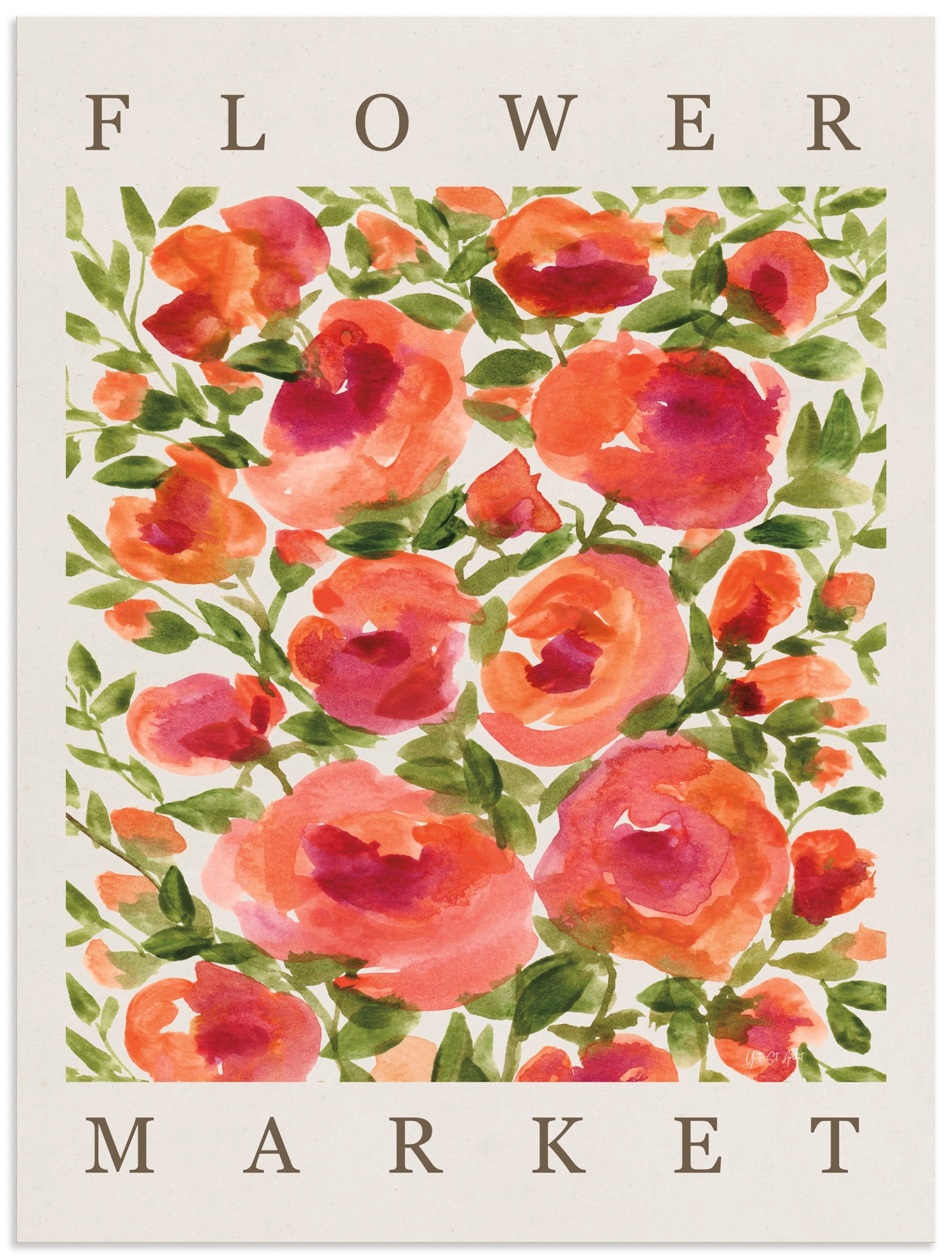 Artland Wandbild "Coral Blooms" Blumenbilder 1 Stk. tlg. als Alubild, Leinwandbild, Poster, Wandaufkleber in verschied. Größen