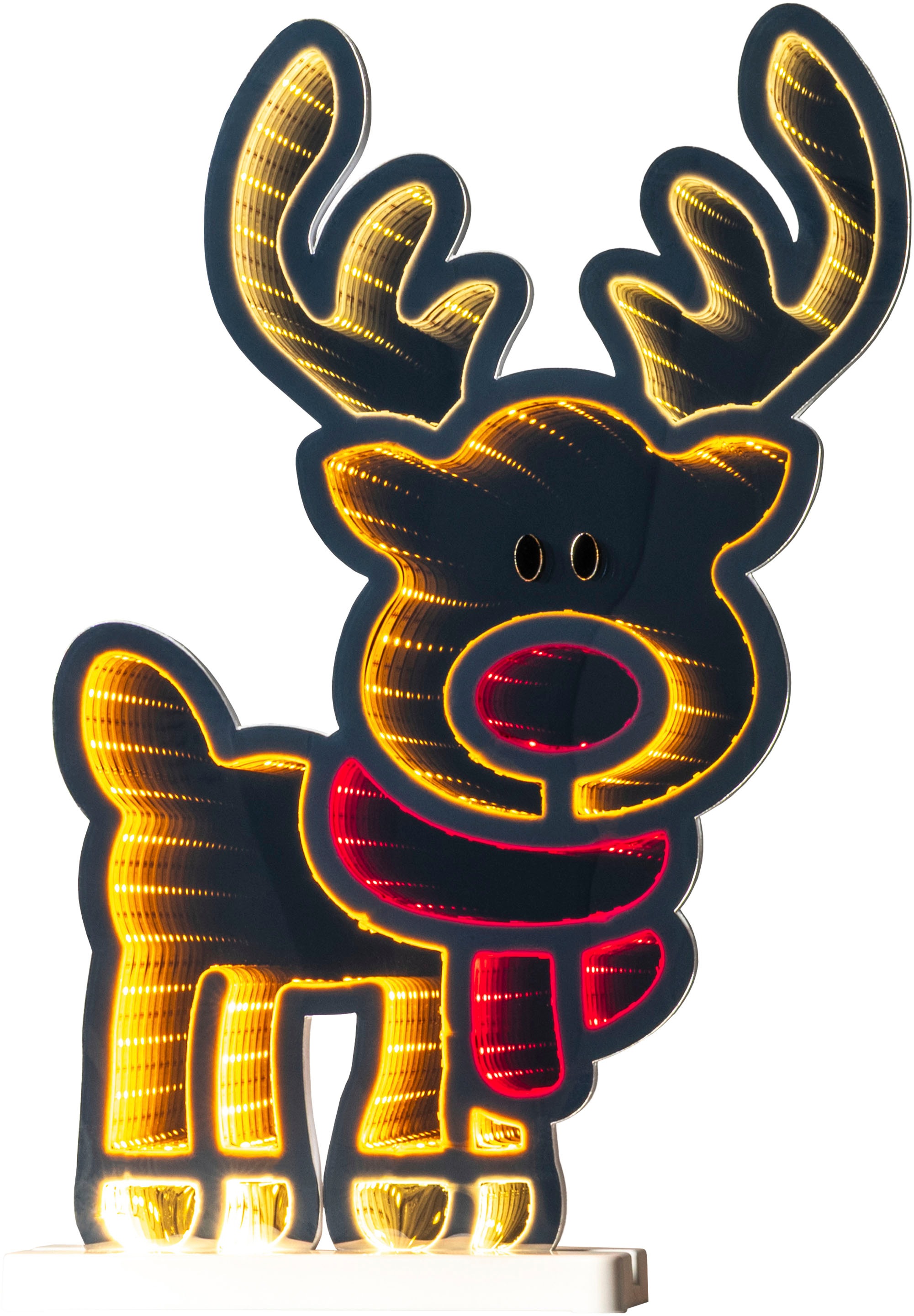 my home LED Dekofigur »LED-Rentier Evaya« LED-Modul Warmweiß Tiefenillusion mit 3D-Effekt, von beiden Seiten zu sehen