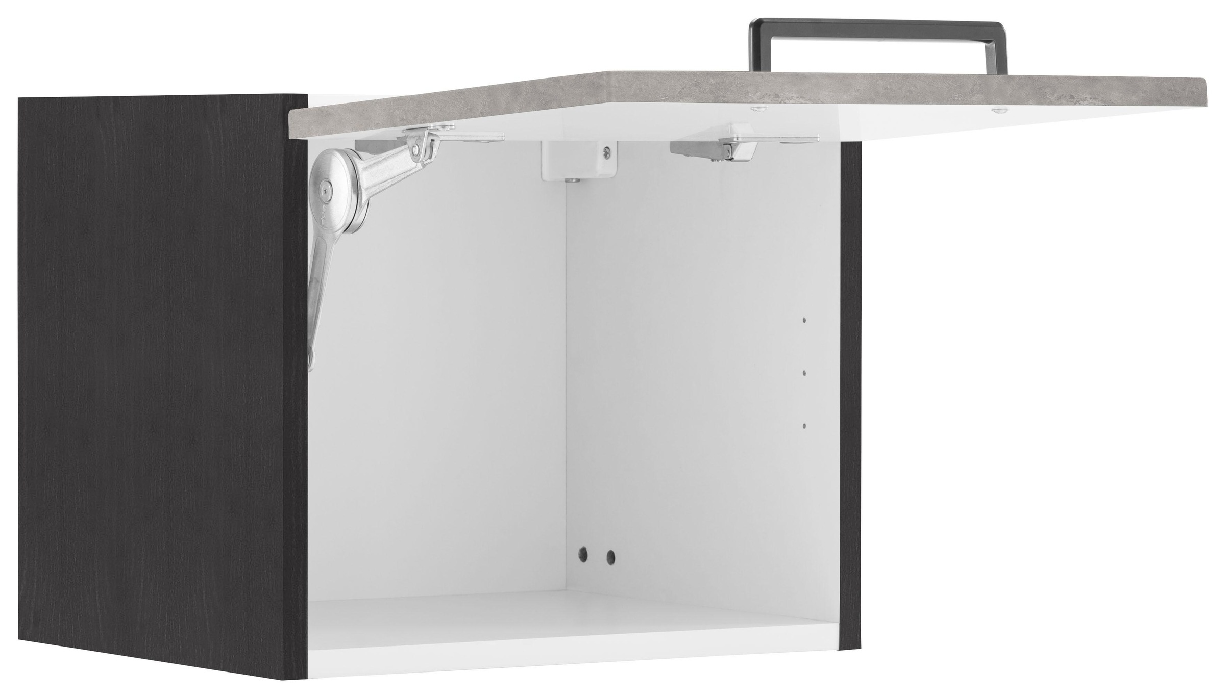 KOCHSTATION Klapphängeschrank »KS-Tulsa«, 40 cm breit, mit 1 Klappe, schwarzer Metallgriff, MDF Front