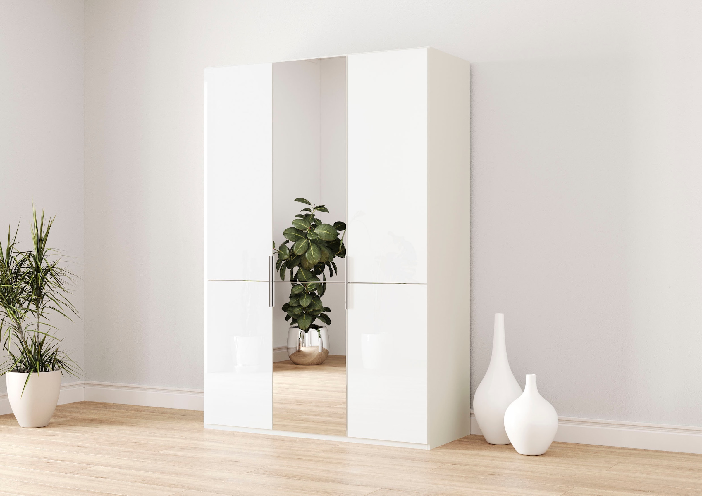 Musterring Kleiderschrank "Imola W" inkl. Einlegeböden und Kleiderstangen, mit Glas- und Spiegeltüren