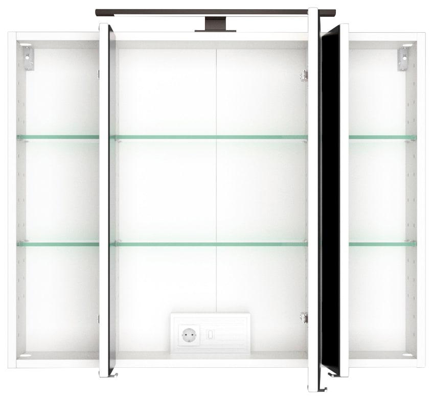 HELD MÖBEL Spiegelschrank »Luena«, | bestellen dank 3D-Effekt, mit drei Spiegeltüren 80 cm, BAUR Breite