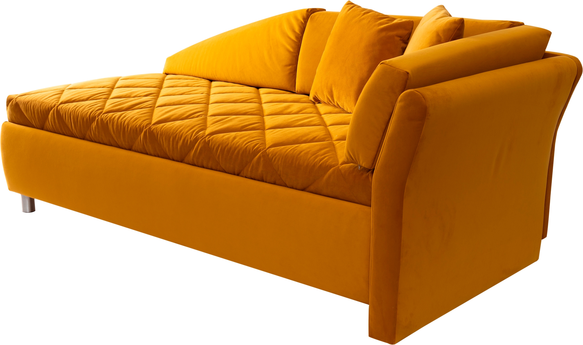 alina Schlafsofa, Bettkasten, Zierkissen-Set aus: 2 Stk. 40x40cm, 1 Stk. 30x30cm