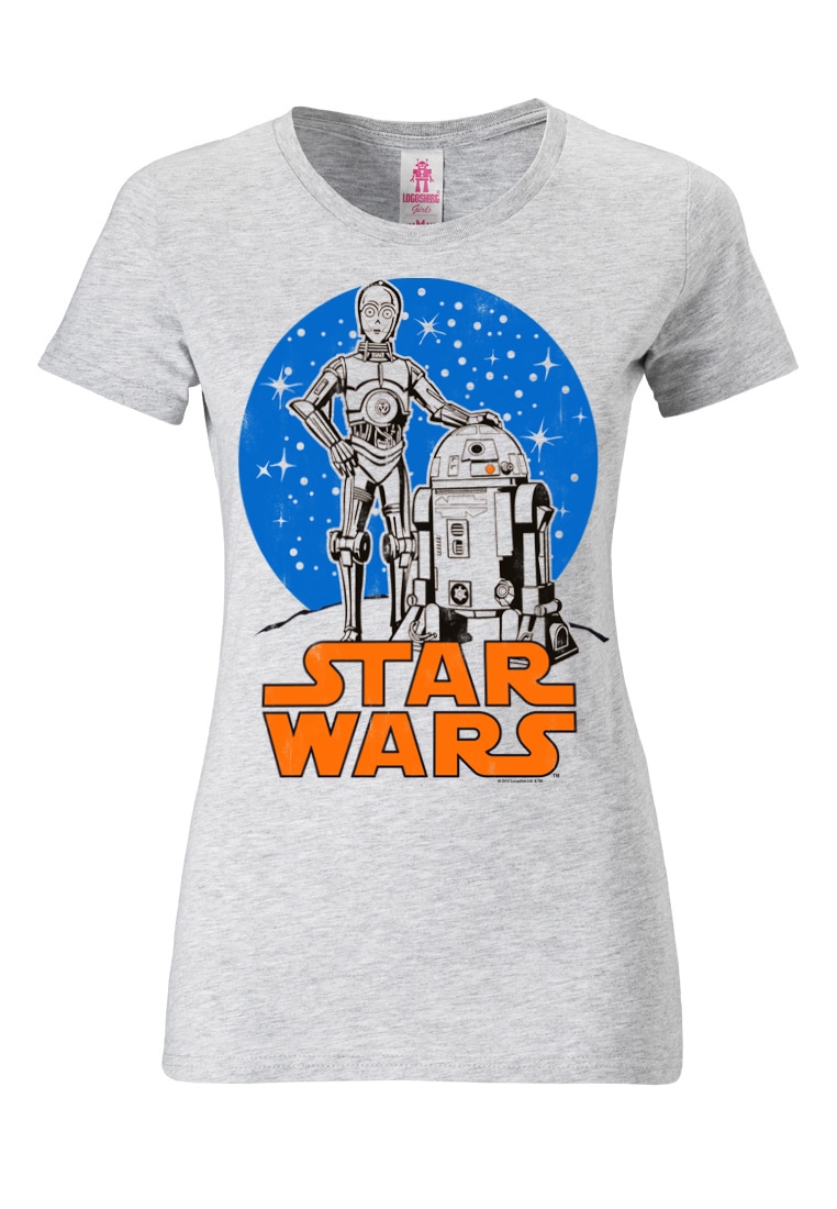 LOGOSHIRT T-Shirt »R2-D2 & C-3PO Star Wars«, mit coolem Frontprint