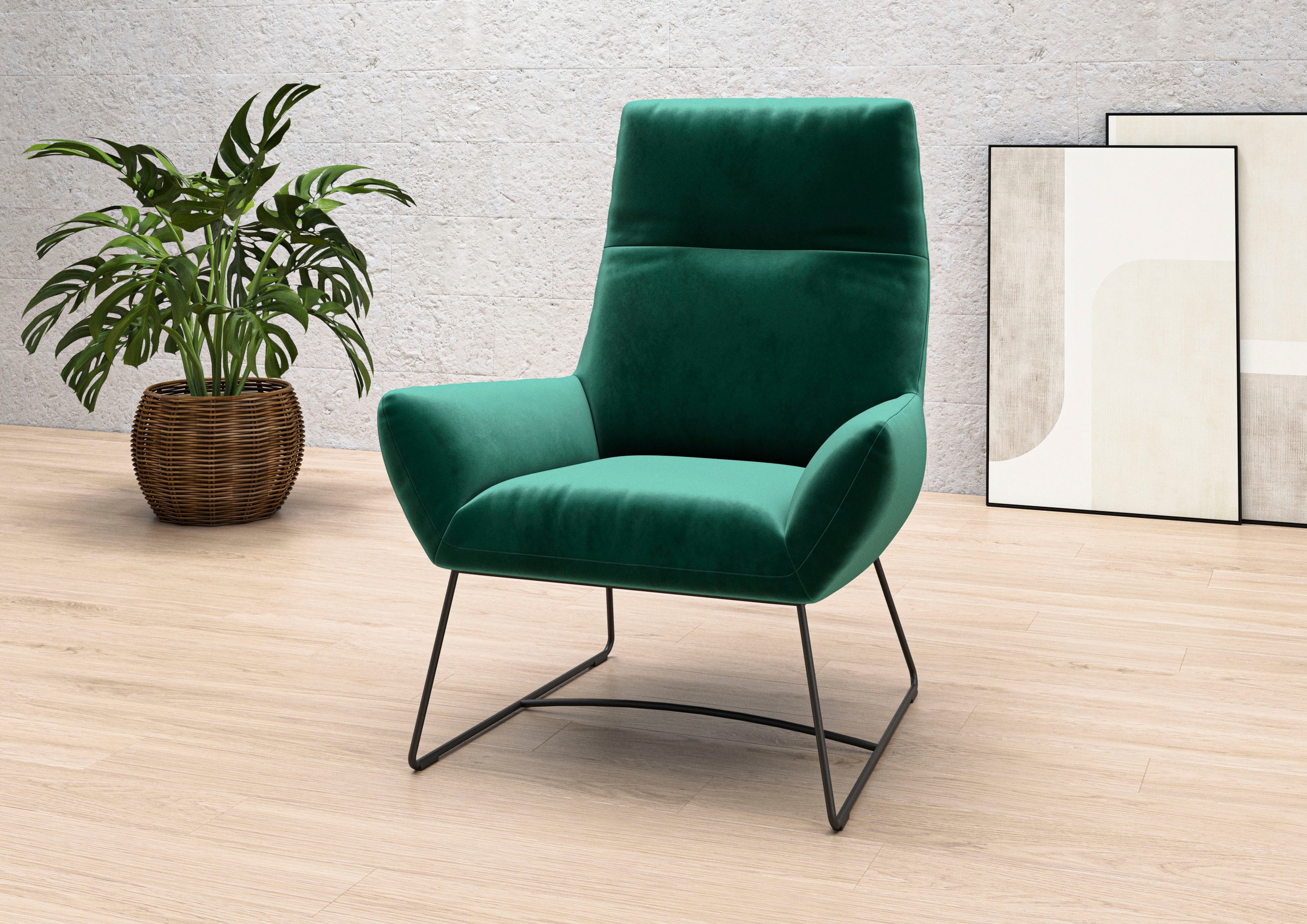Sessel HOME AFFAIRE, B:82cm H:102cm T:81cm, grün, 100% Polyester, Wohnzimmer, Sessel, "Basic Relaxsessel, Design und Komfort, bequem, Breite 82cm",