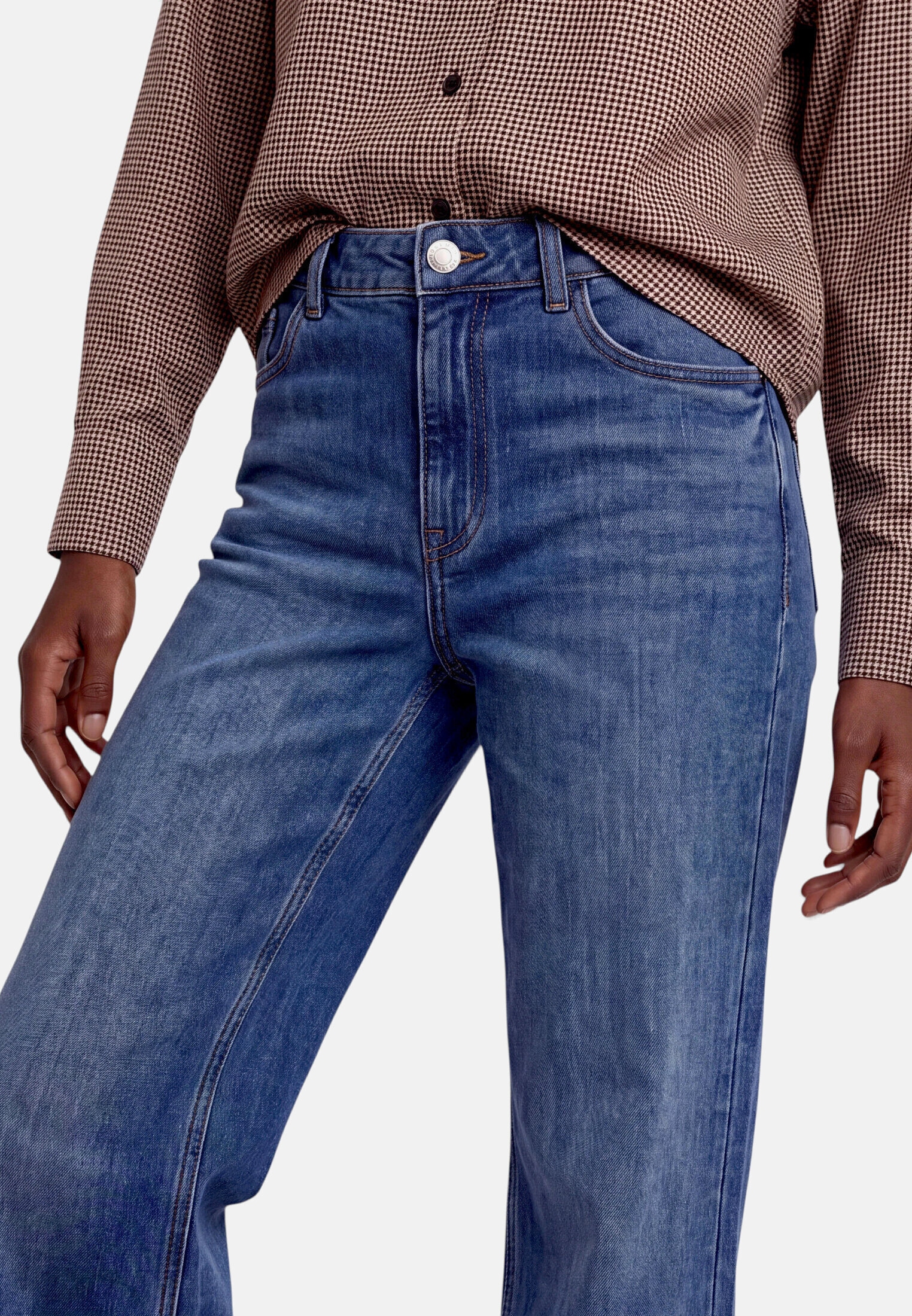Zero Bequeme Jeans »Damen Wide Leg Jeans Style Witney«