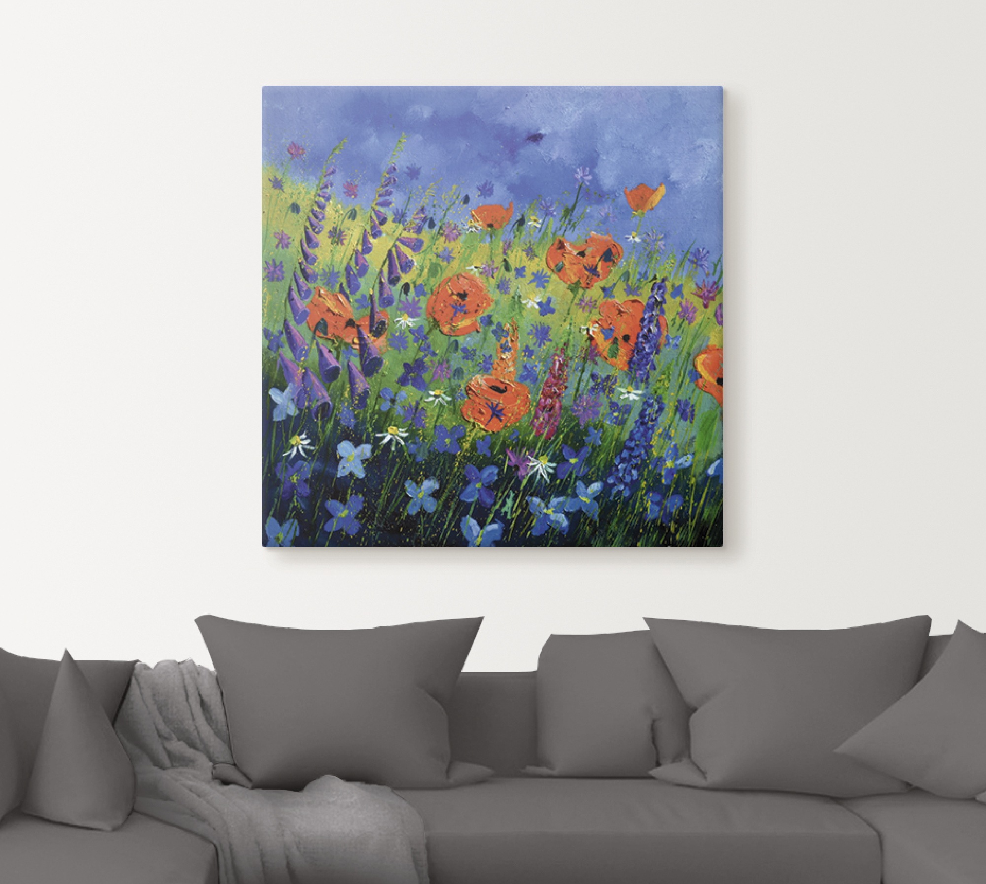 Artland Leinwandbild »Mein Garten«, Blumenwiese, (1 St.), auf Keilrahmen gespannt