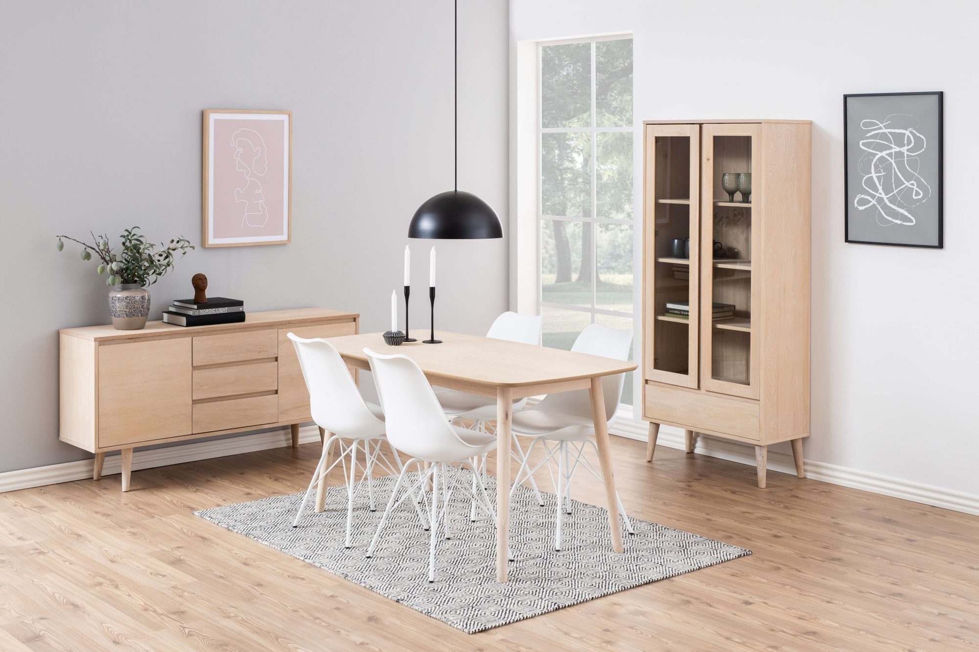 ACTONA GROUP Sideboard »Nagano«, Anrichte, Eiche/Furnier, 2 Türen, 2 Einlegeböden, 3 Schubladen, 150 cm