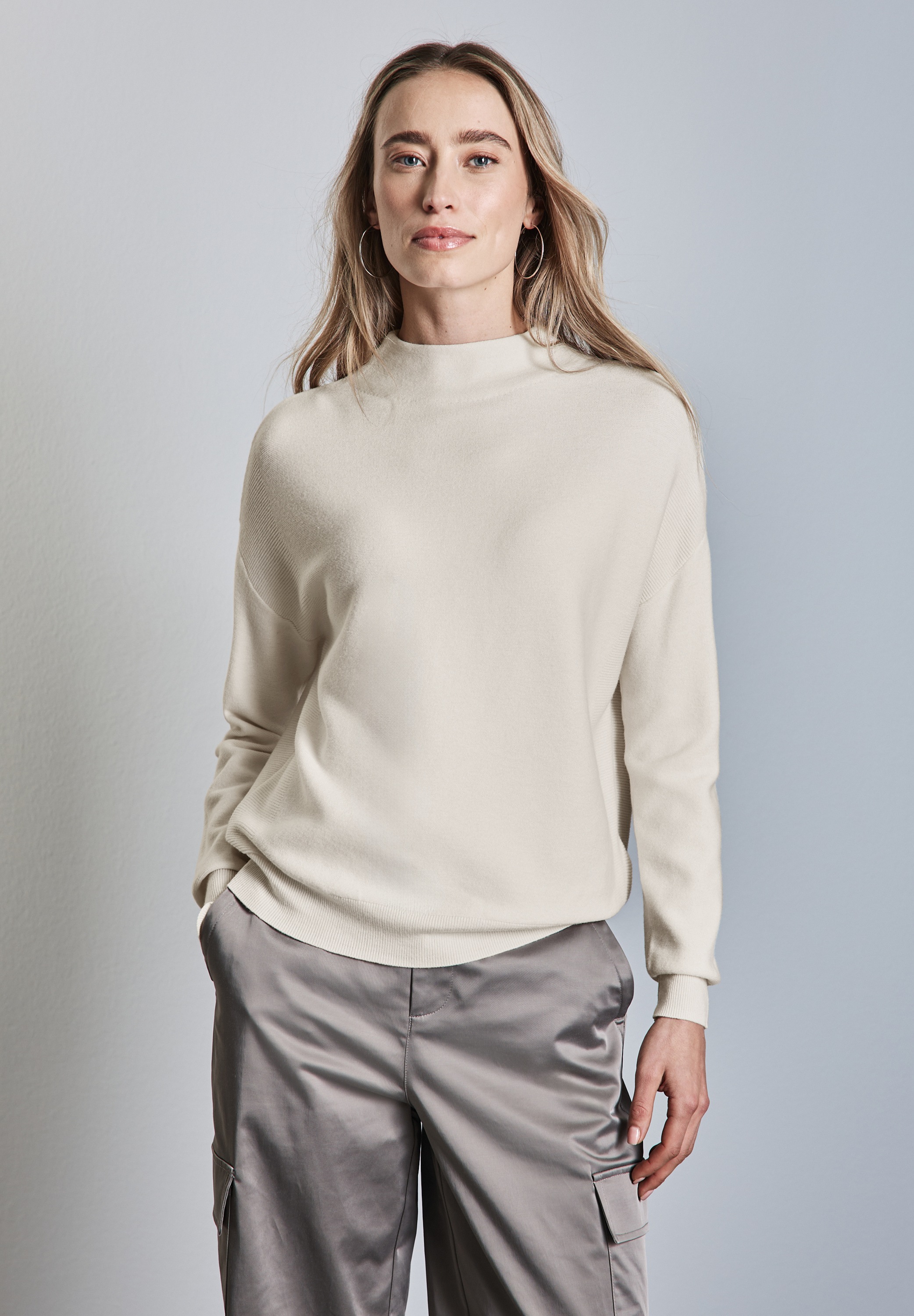 STREET ONE Strickpullover, aus softem Materialmix