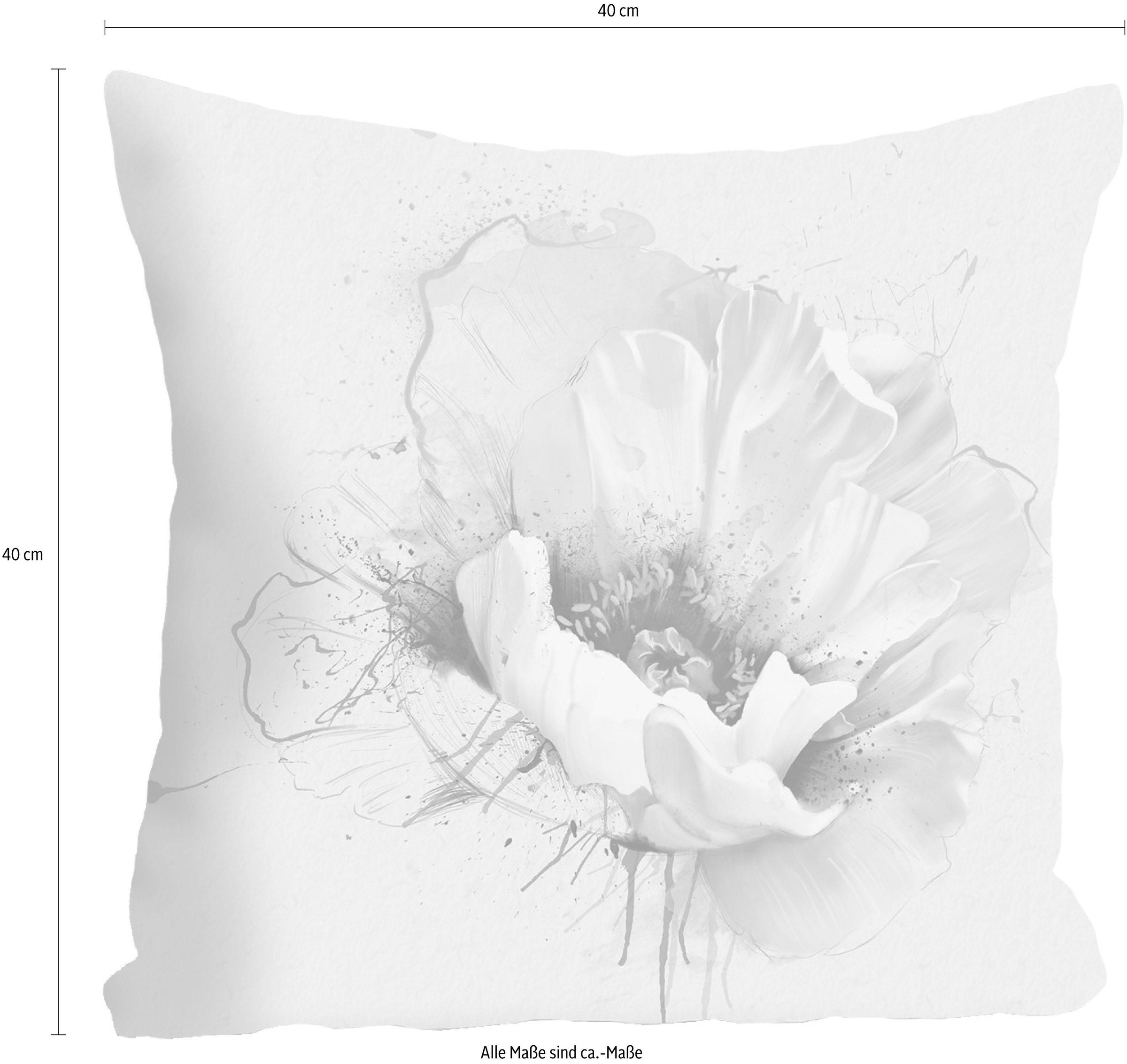 queence Dekokissen »Blüte«, Kissenhülle ohne Füllung, 1 Stück