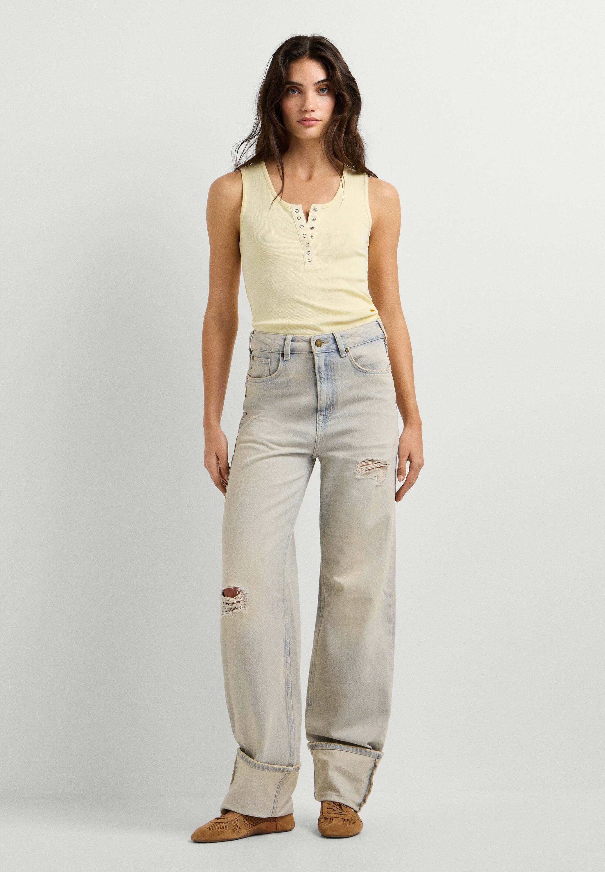 Pepe Jeans Straight-Jeans »straight leg jeans EDEN HW STRAIGHT BEIGE TONE«
