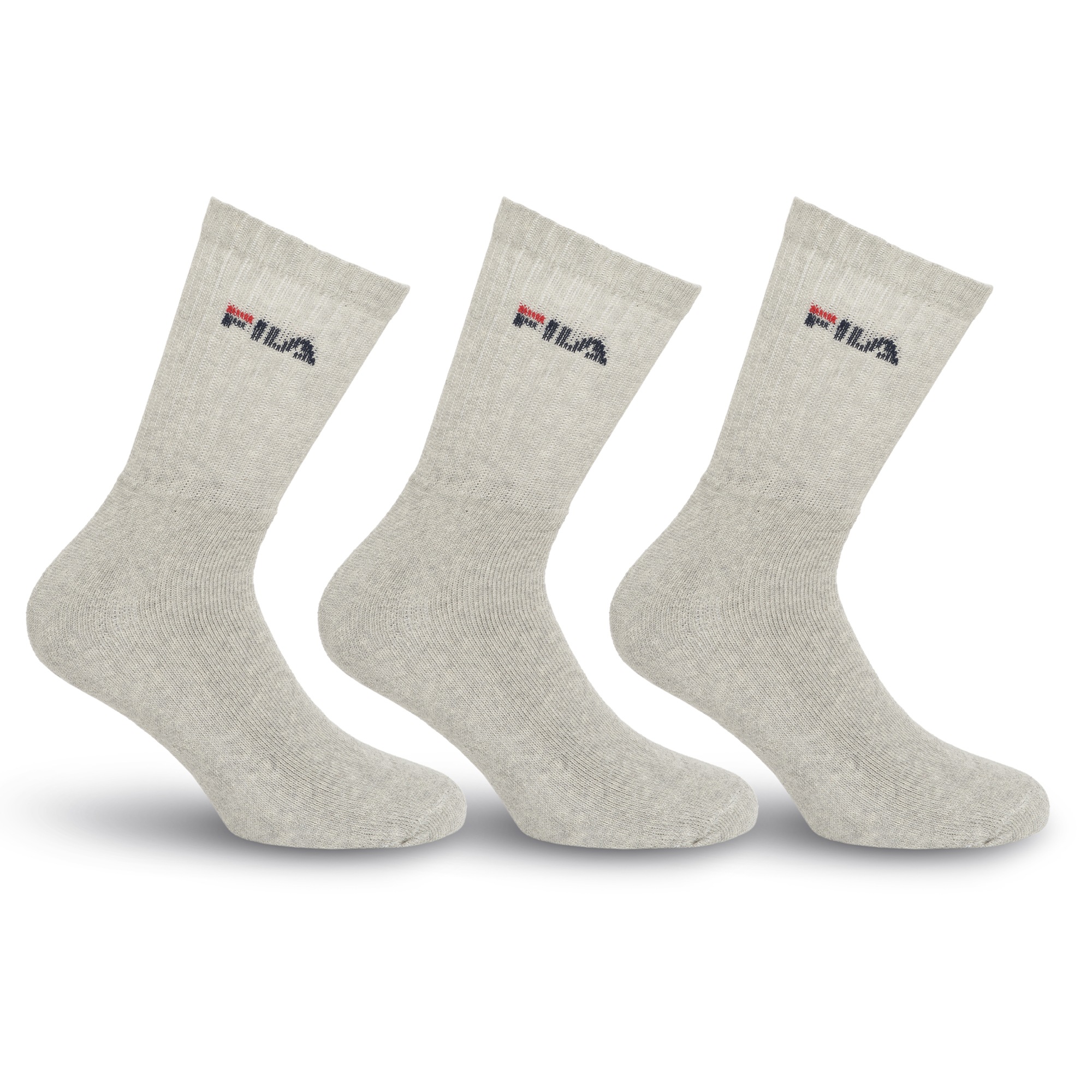Fila Tennissocken "UNISEX CREW TENNIS FULL TERRY SOCKS" 3 Paar tlg. mit dezentem Logoschriftzug