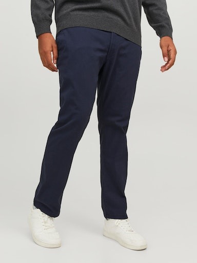 Jack & Jones PlusSize Chinohose "JPSTMARCO JJDAVE LC NOOS PLS" Baumwollmischung, slim fit