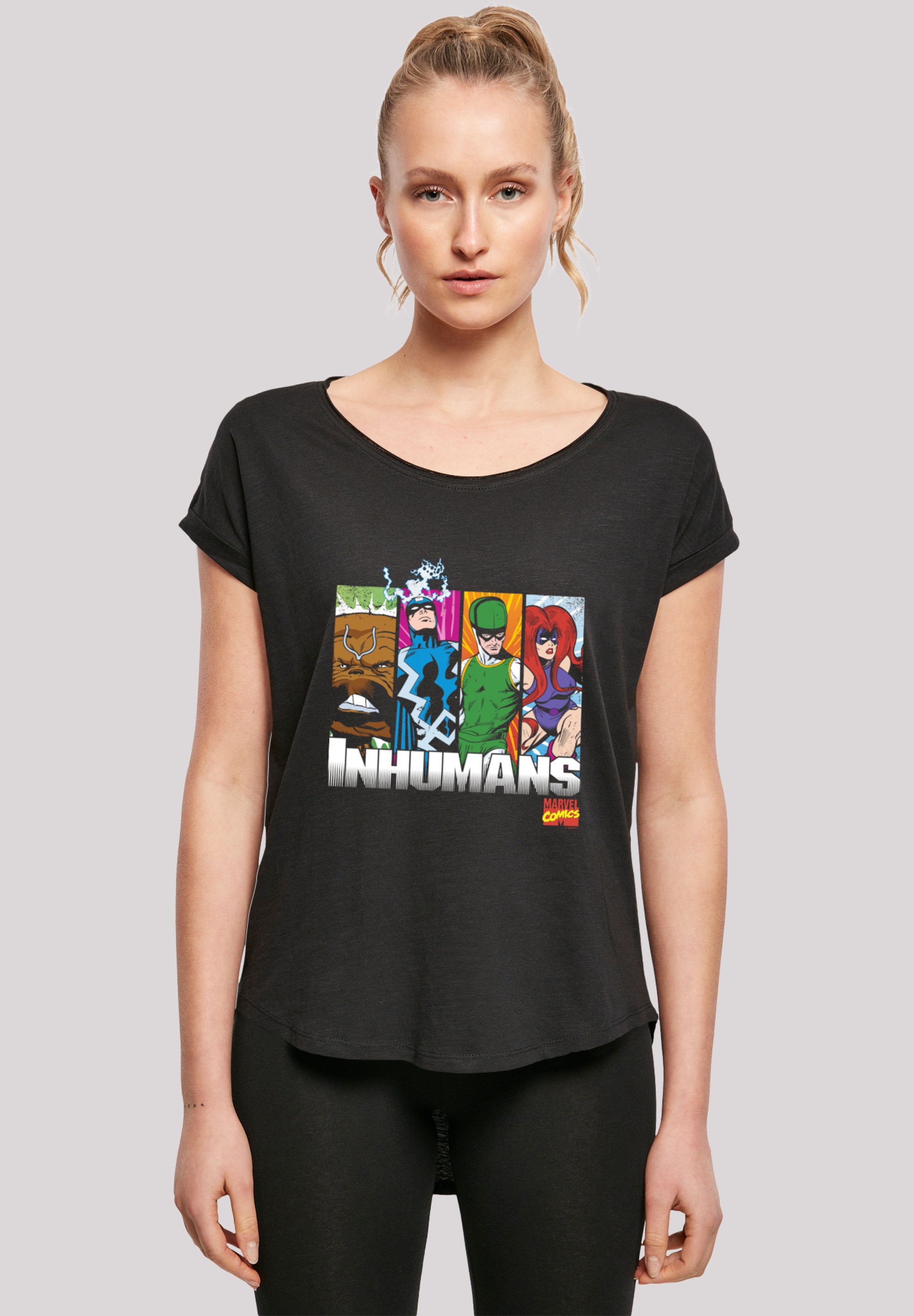 F4NT4STIC T-Shirt »Marvel Inhumans«, Damen,Premium Merch,Lang,Longshirt,Logo Print