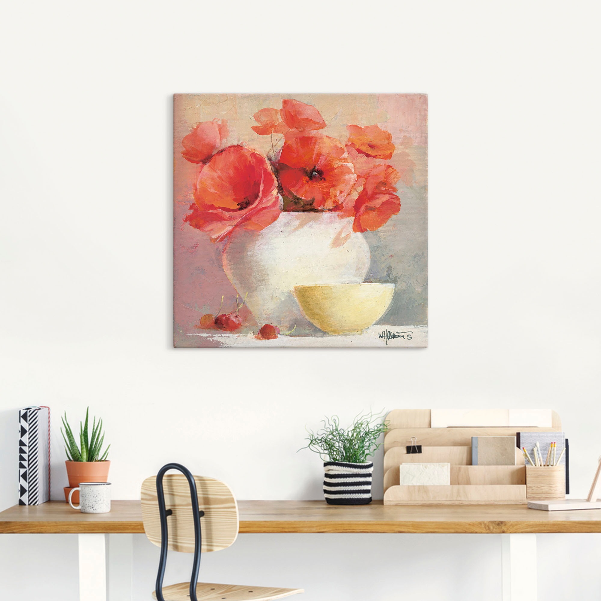 Artland Wandbild "Mohn III", Blumen, (1 St.), als Leinwandbild, Poster in v günstig online kaufen