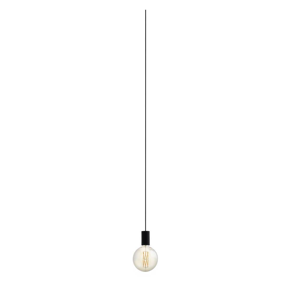 EGLO Hängeleuchte »POZUETA Schnurpendel, Pendelllampe, schwarz, Stahl, Esstischlampe, E27«, 1 flammig, Leuchtmittel E27 | ohne Leuchtmittel, Hängelampe, Wohnzimmerlampe, Vintage, Industrial, modern, 110x12,5cm