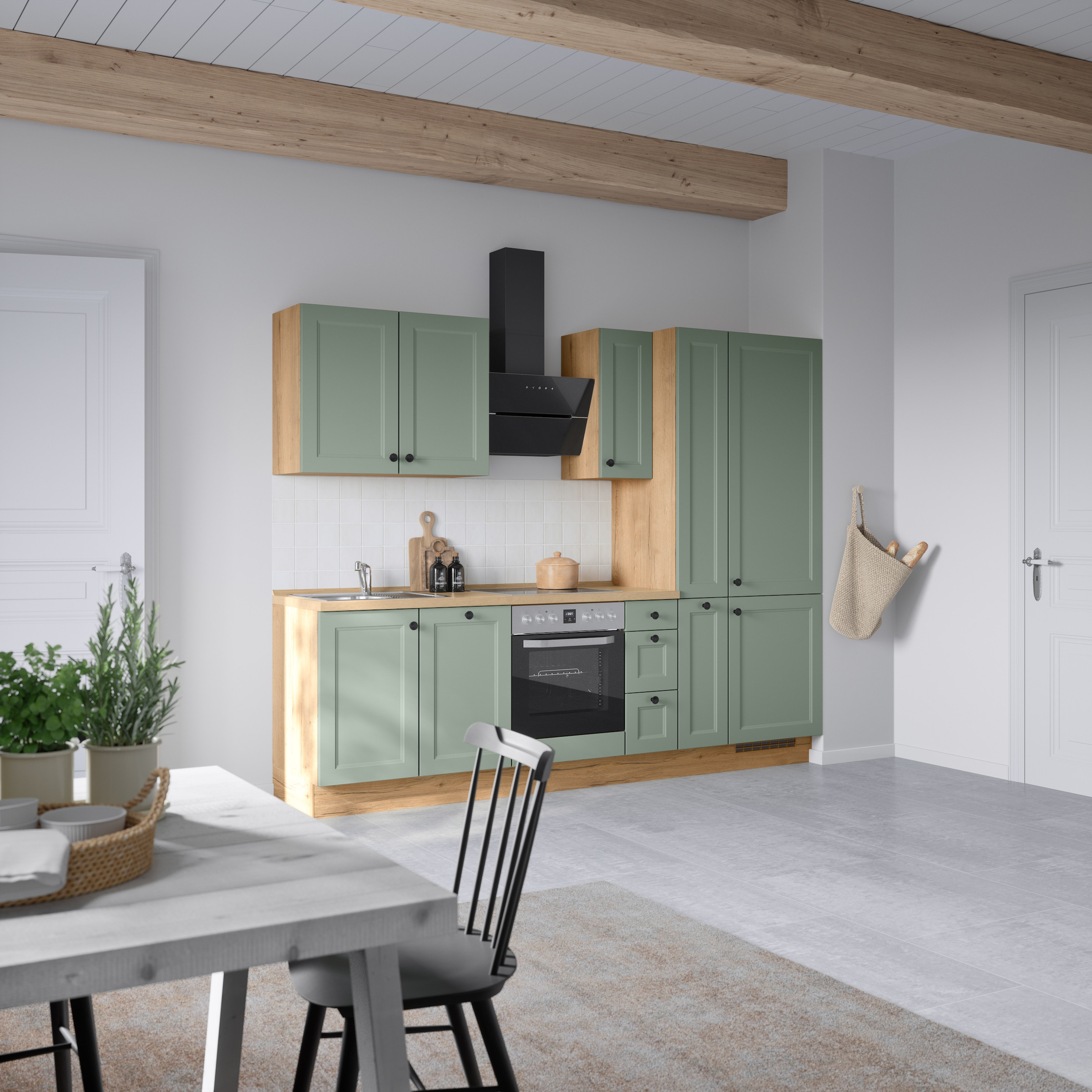 nobilia® Küchenzeile »"Cascada II"« vormontiert, Breite 270 cm, Ausrichtung wählbar, wahlw. mit E-Geräten