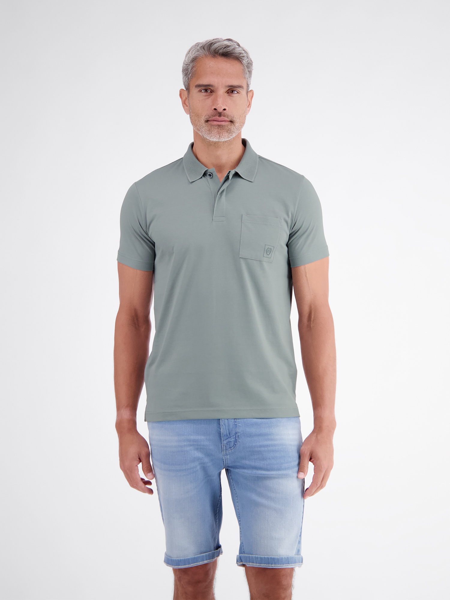 LERROS Poloshirt "Cool & Dry Poloshirt, unifarben mit Flachstrickkragen"