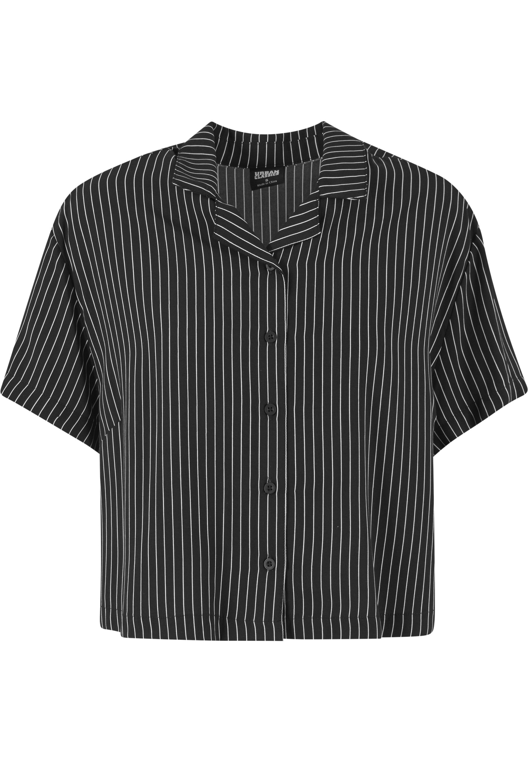 URBAN CLASSICS Kurzarmshirt "Urban Classics Damen Ladies Resort Shirt" 1 Stk.