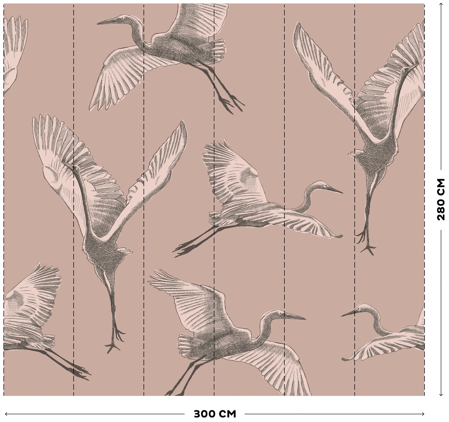 vtwonen Fototapete »Graphic Nature«, 280x300 cm