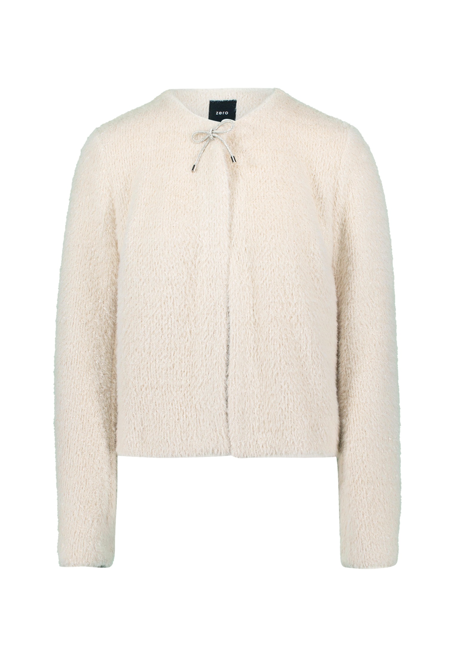 Zero Sweatjacke "Damen mit Schleife" Bindedetail günstig online kaufen