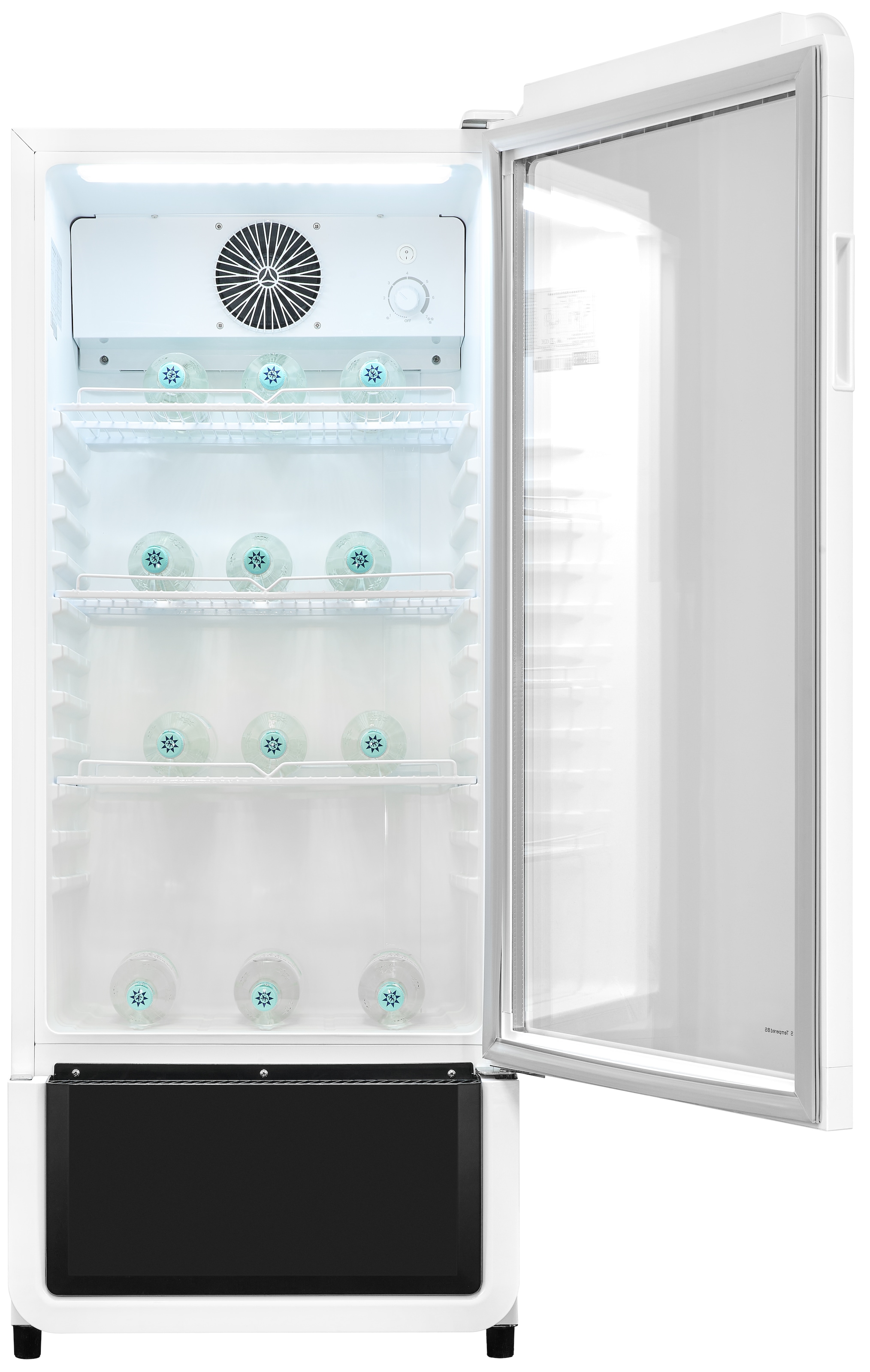 exquisit Getränkekühlschrank »GKS180-GT-431D weiss« 132,5 cm hoch 54 cm breit mit Umluftventilator für gleichmäßig gekühlte Getränke