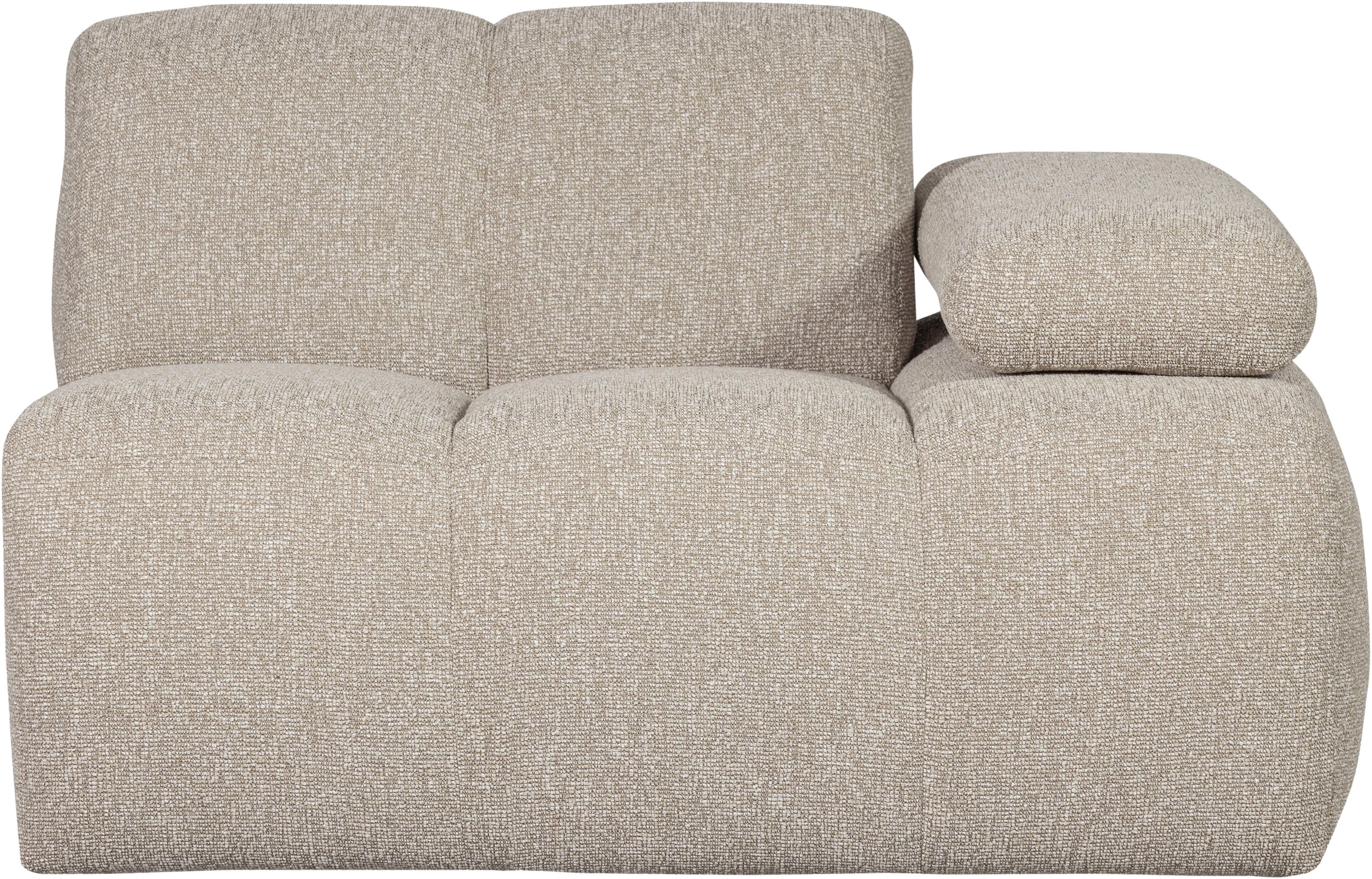 WOOOD Sofaelement "Mojo Bouclé-Bezug mit verstellbarer Armlehne B 124 x D 97 x H 74 cm" Maximale Verschleißfestigkeit, Tragkraft 120 kg, montiert geliefert