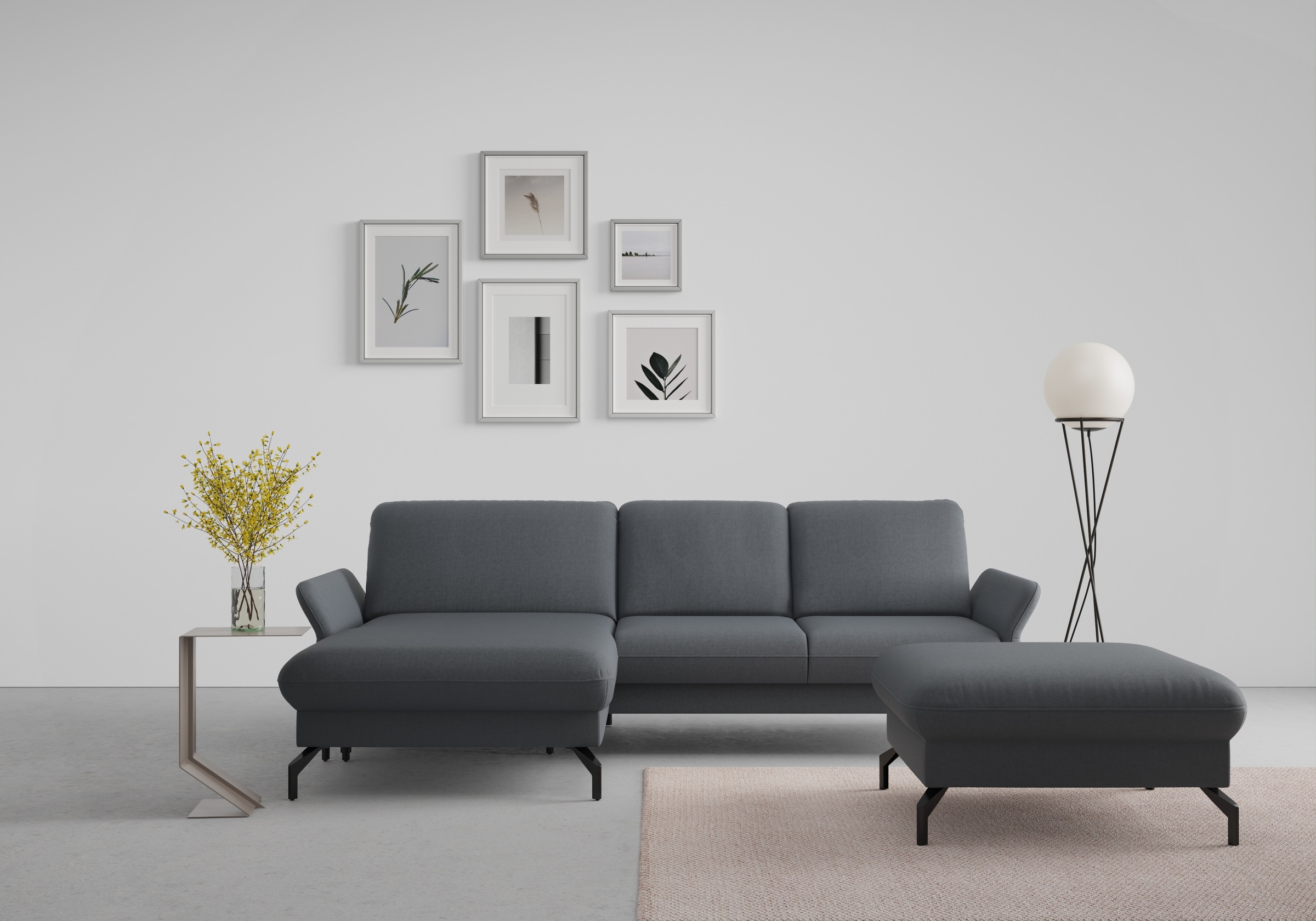 sit&more Ecksofa "Fashion L-Form" wahlweise mit Kopfteilverstellung und Vorziehsitz, motorisch