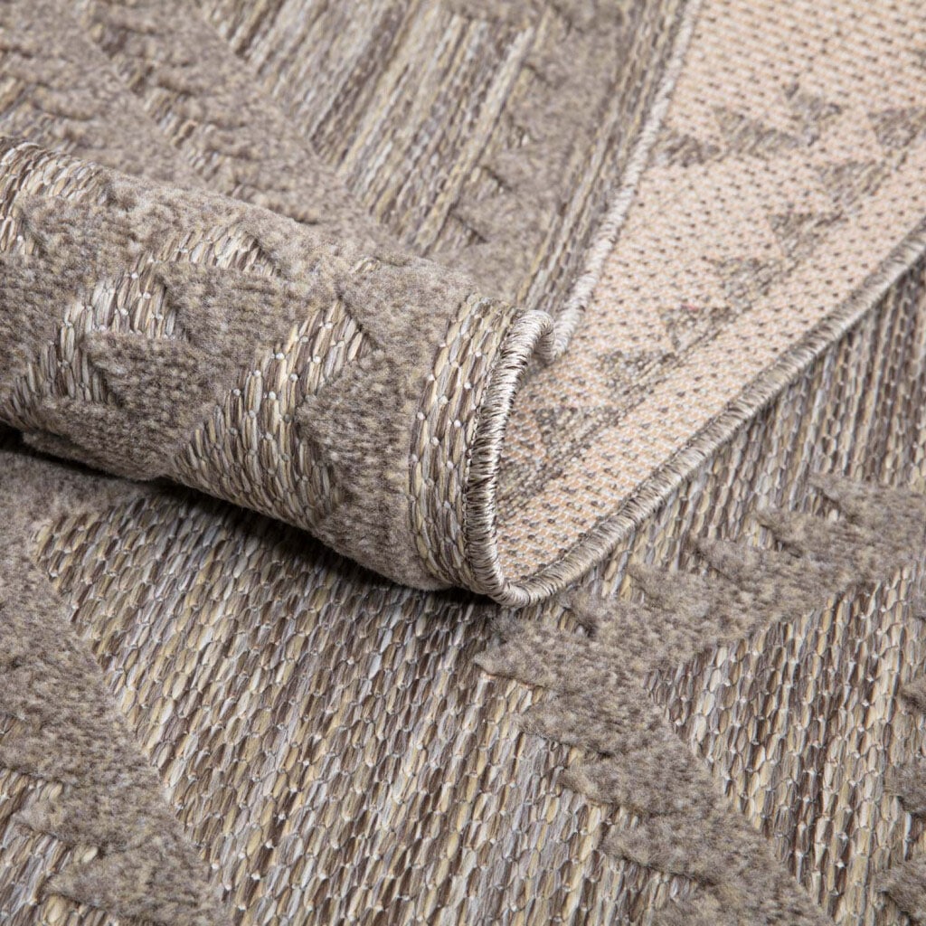 Carpet City Kilimas »In-& Lauko kilimas Santorini 454 3D-Effekt Raute-Optik« ovali 5 mm aukštis Wetterfest & UV-beständig dėl terasa Balkon Küche Flur