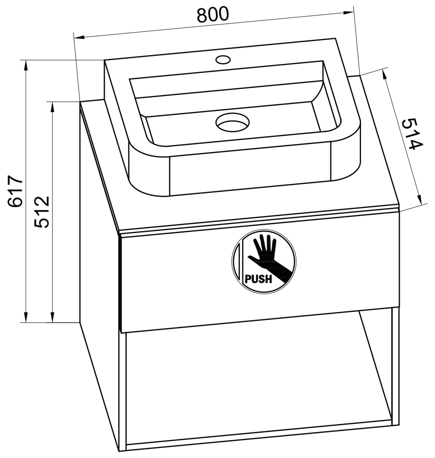 VCM Waschtisch »2-tlg. Waschtisch Waschplatz Badmöbel Lendas II« 2 Stk. tlg.