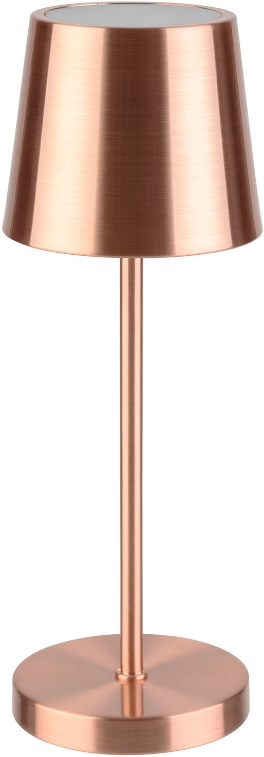 "APS LED Tischleuchte ""MERLE MINI"" Kabellose USB-C Tischleuchte"", braun (kupferfarben), 1, Ø 9cm H: 25cm, 1 Stk., Leuchten, Spritzwasssergeschützt