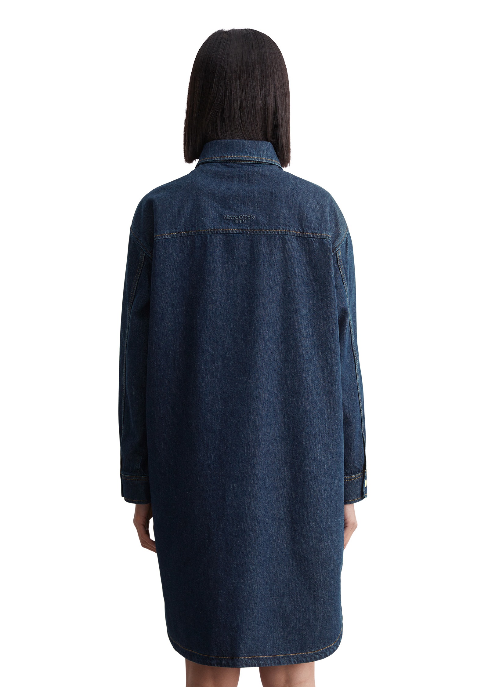 Marc O'Polo DENIM Hemdblusenkleid »aus dunkelblauem Rigid Denim«