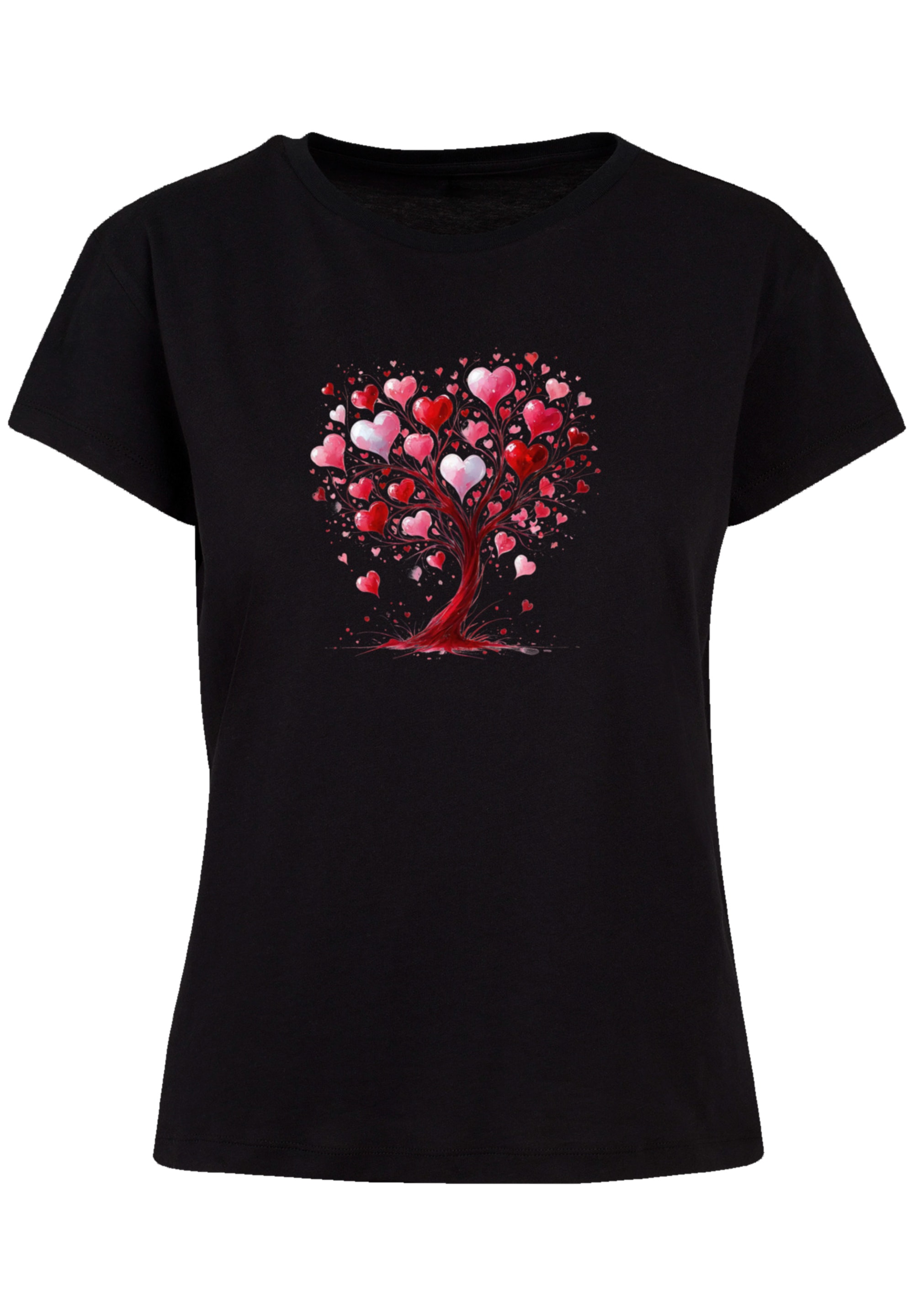 F4NT4STIC T-Shirt »Herz Baum Aquarell Druck«, Premium Qualität