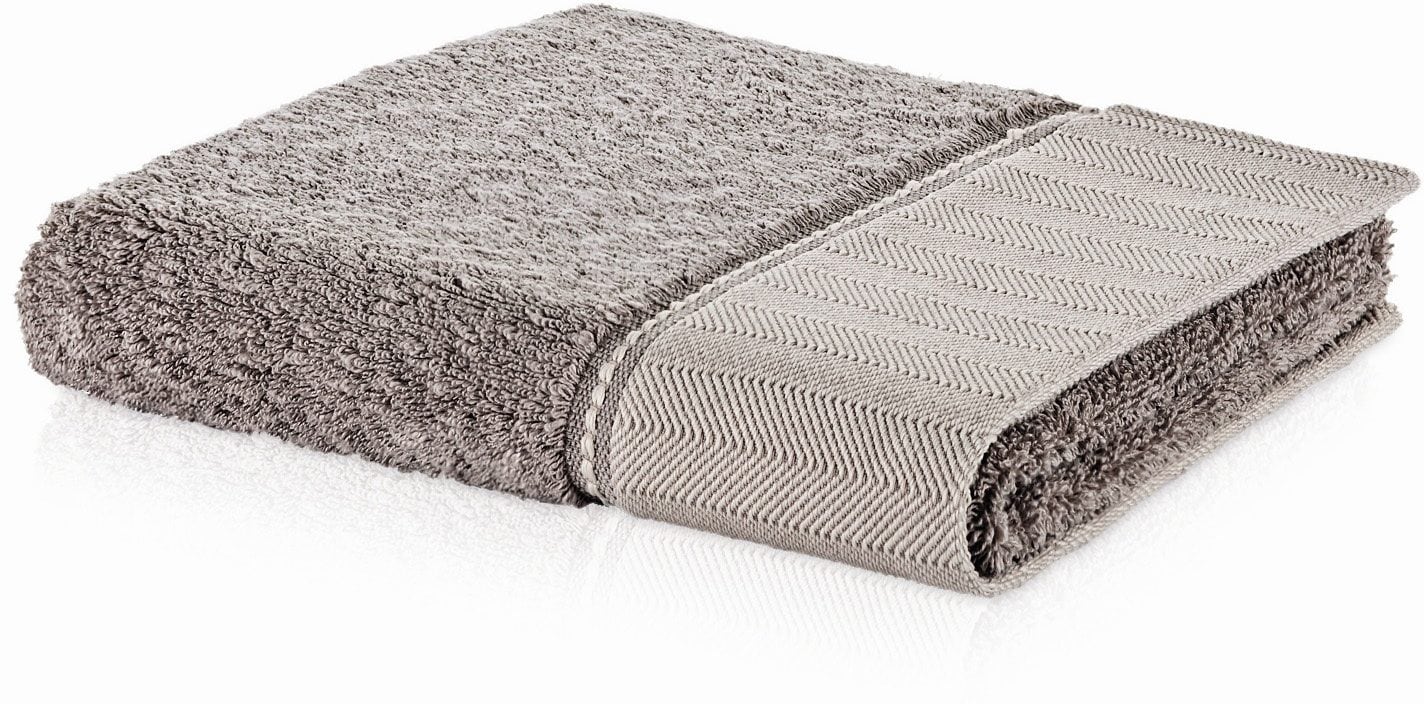 Möve Handtuch "Brooklyn Uni" mit Fischgratbordüre, Made in Germany günstig online kaufen