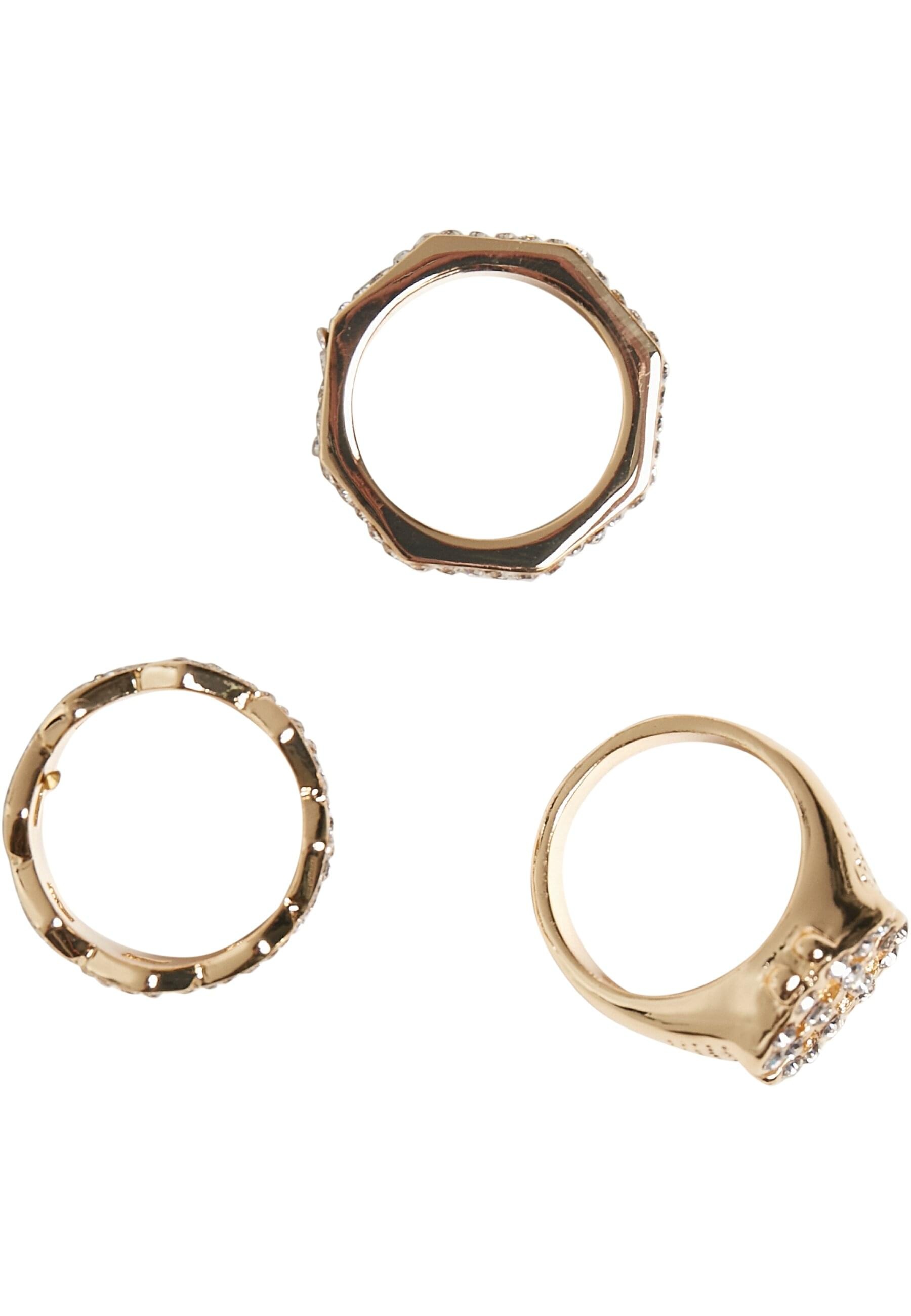 URBAN CLASSICS Ring-Set »Urban Classics Unisex Dollar Ring 3-Pack«