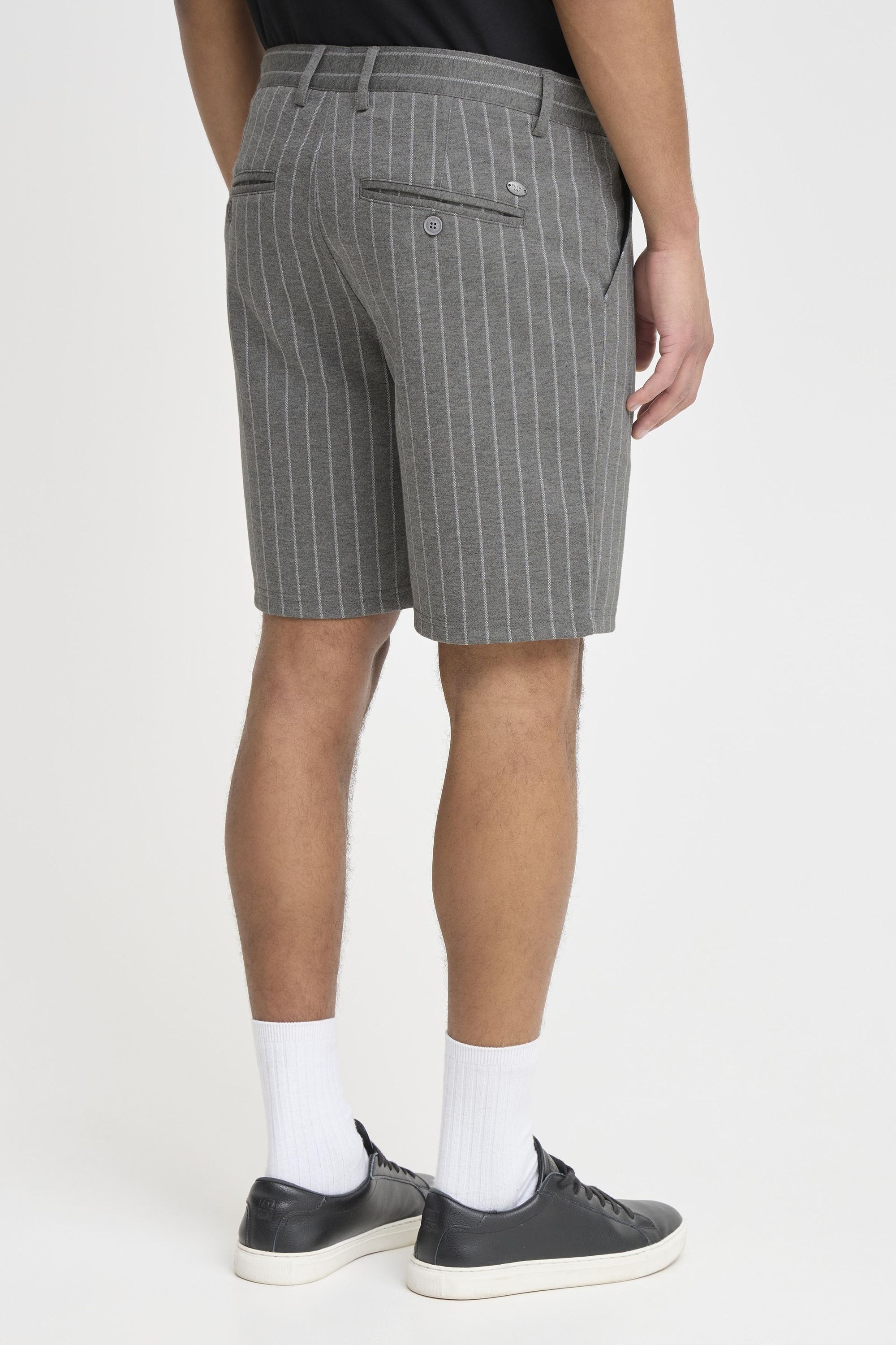 Chinoshorts BLEND "BHAmur", Herren, Gr. M, US-Größen, pewter mix, 79% Polyester, 19% Viskose, 2% Elasthan, regular fit kurz, Hosen Chinoshorts, Chino Shorts mit Nadelstreifen 6