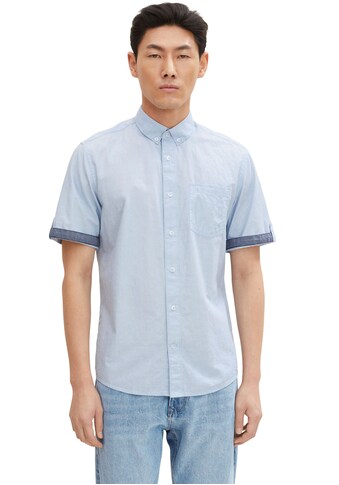 TOM TAILOR Kurzarmhemd, mit kontrastfarbenen Manschetten kaufen