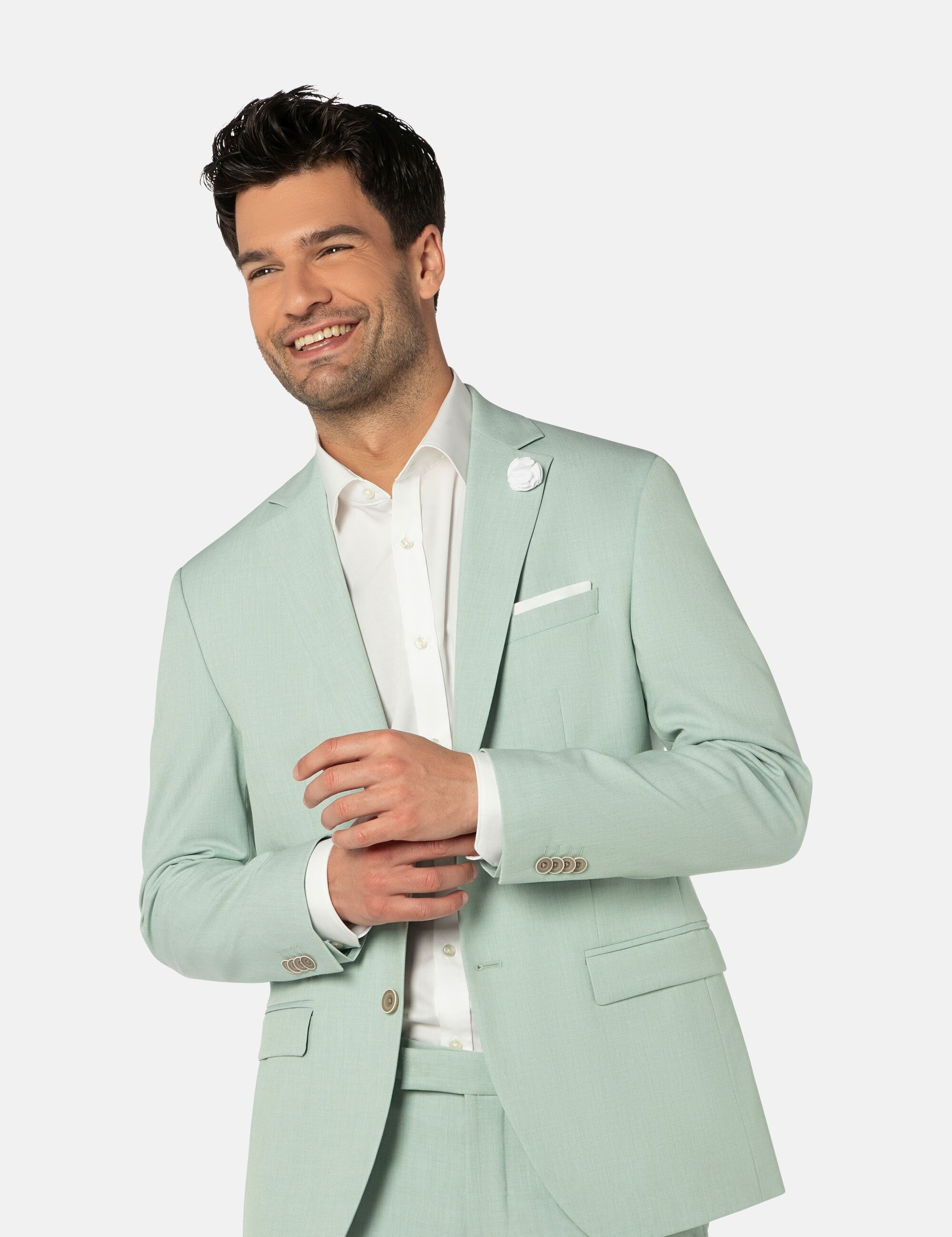 Thomas Goodwin Anzug »3024-90«, (2 tlg.), slim fit, mit modischen Accessoires