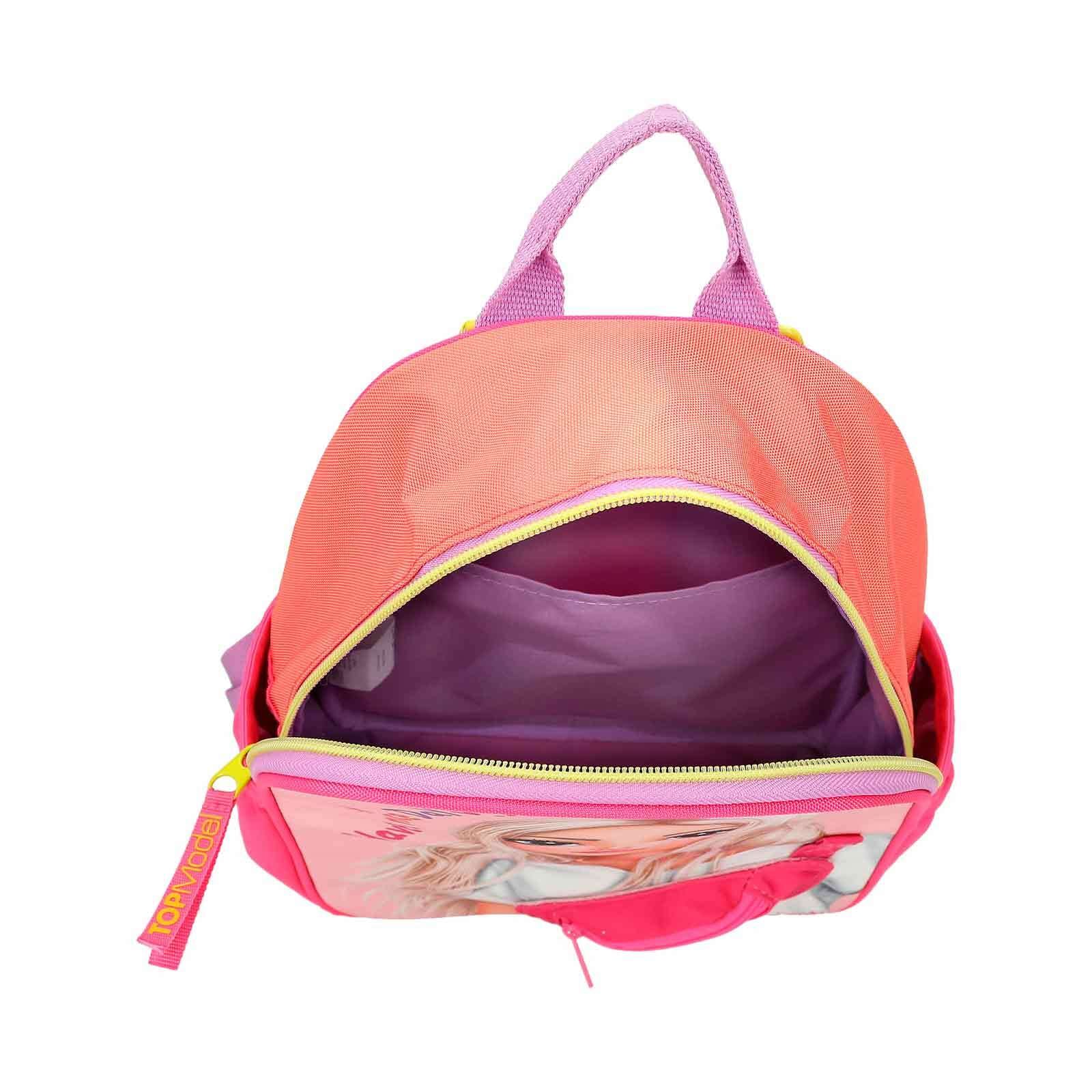 Depesche Rucksack »Rucksack mit Crossbag Happy Together TOPModel 9 x 22 x 28 cm pink-orange«