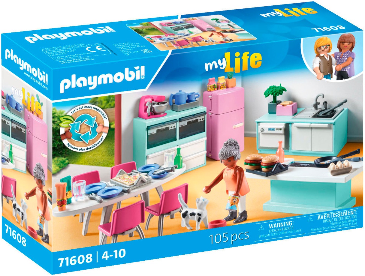 Playmobil® Konstruktions-Spielset »Küche mit Essplatz (71608), myLife« Made in Europe