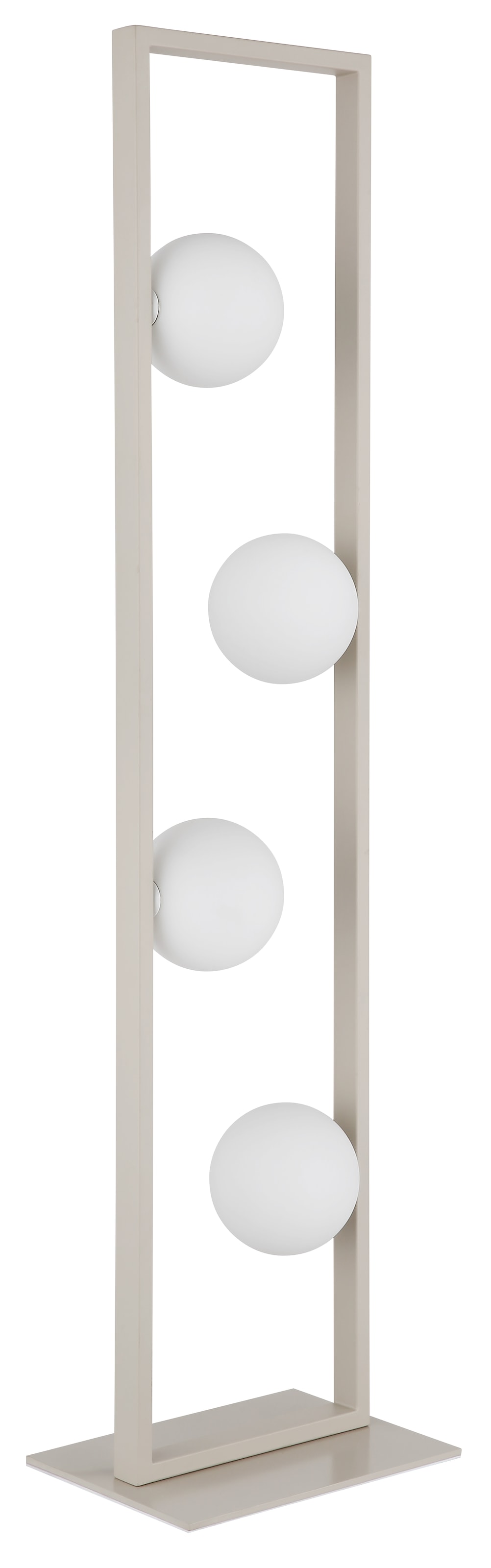 NOWA Stehlampe "NANDA", sandfarben, 4, Ø 12cm H: 110cm, 1 Stk., Leuchten, Stehleuchte,Sand,Wohnraum,Schlafzimmer,Glaskugel opal,Flur,modern, Stehlampe
