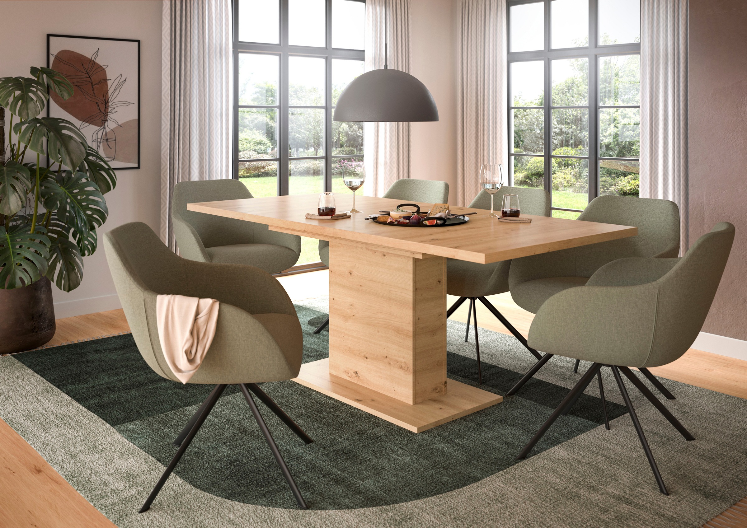 INOSIGN Esstisch "Motus, ausziehbar 150 -190 cm, inklusive 40 cm Einlegepla günstig online kaufen