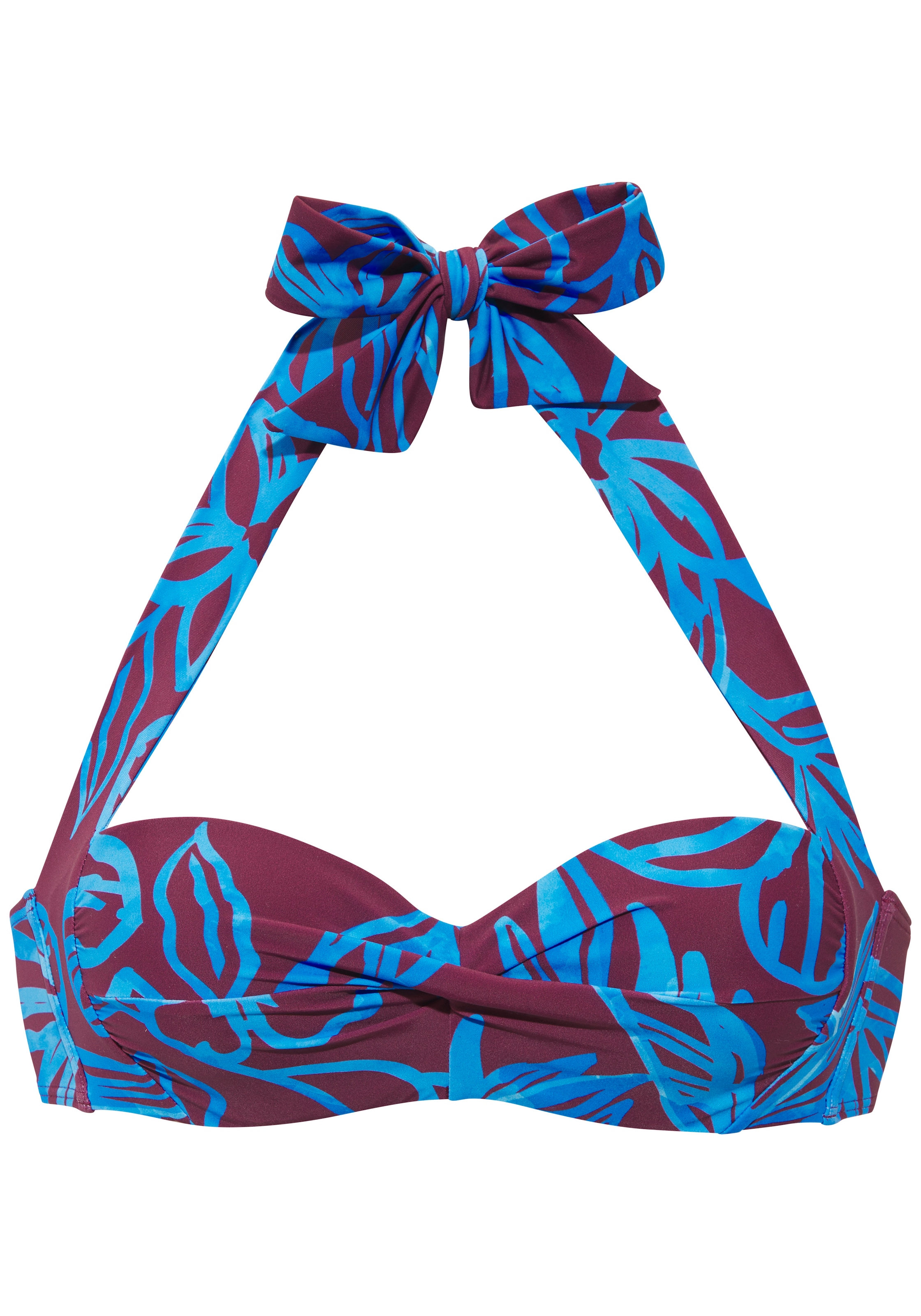 LASCANA Bügel-Bandeau-Bikini-Top "Esme" mit floralem Design günstig online kaufen