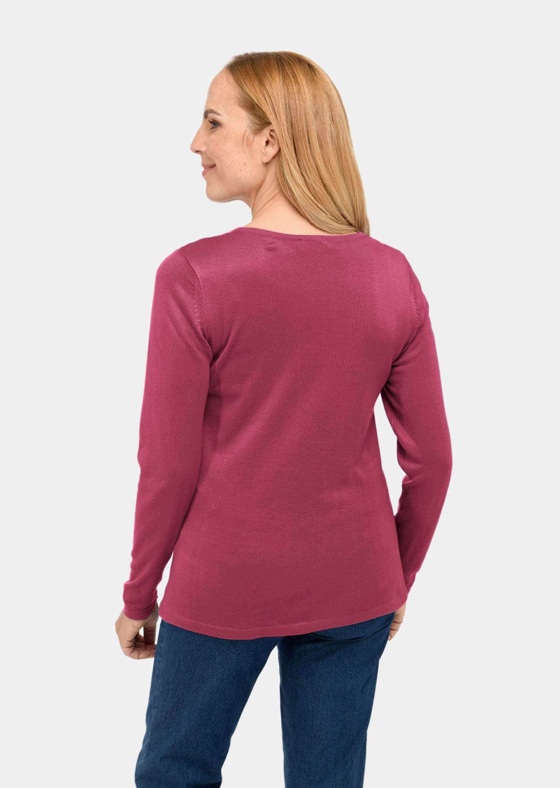 GOLDNER Strickpullover »Unkomplizierter Pullover mit V-Ausschnitt«