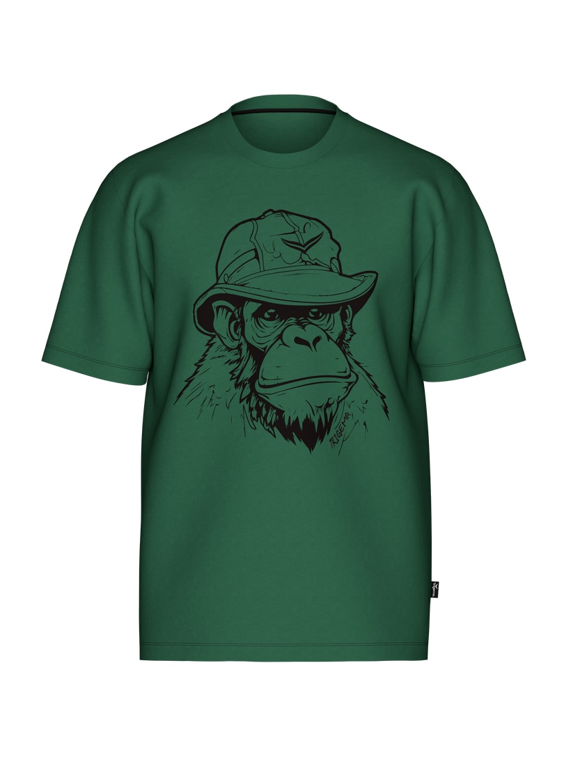Trigema T-Shirt »TRIGEMA T-Shirt mit Affen-Printmotiv«, (1 tlg.)
